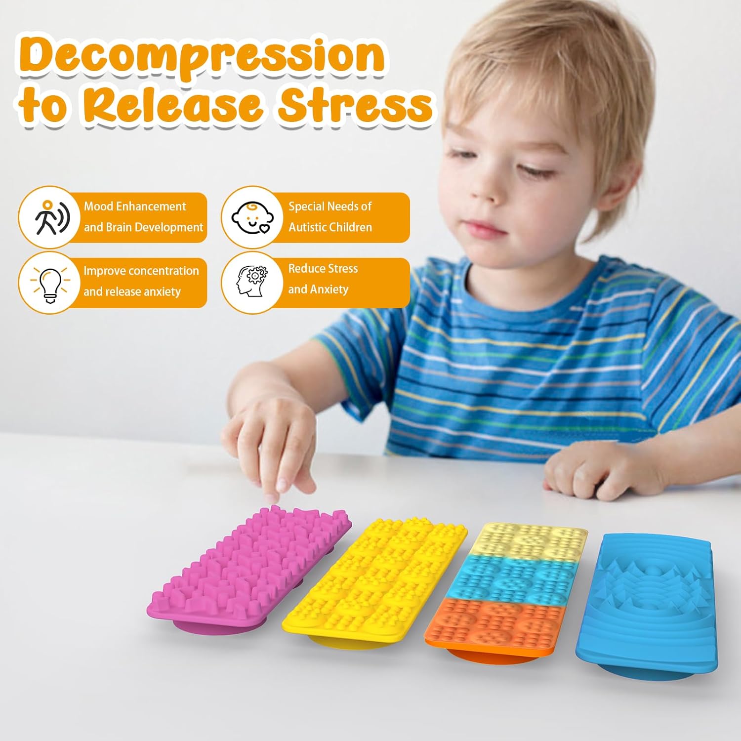 Fidget Toys for Kids Sensory Strips: 16 Pack Textured Suction Toys for Autism Kids Calming - Stress Toys for Autism Calming - Fun Fidgets for Student Classroom Prize Stocking Stuffers - Image 7
