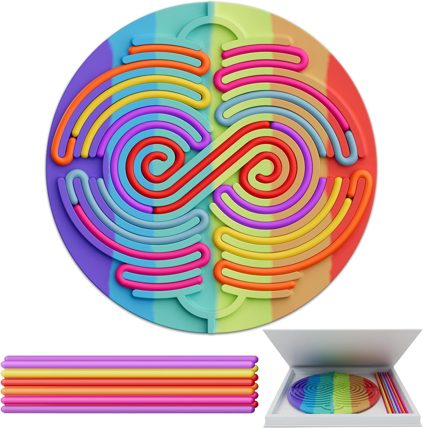 Sensory Fidget Toys for Kids Toddler Boys ,Sensory Activity Board for Stress Anxiety Autistic ADHD, Calm Down Travel Airplane Essentials Toys for 3+ Year Old, Stuffers Gifts for Teens Girls - Image 2