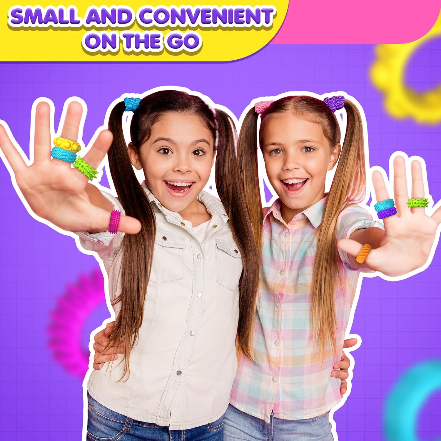 Fidget Toys Sensory Rings for Kids: Fidget Ring 18 Pack - Sensory Toys for Kids with Autism - Quiet Anxiety Fidgets Bulk for Classroom Prize - Image 7