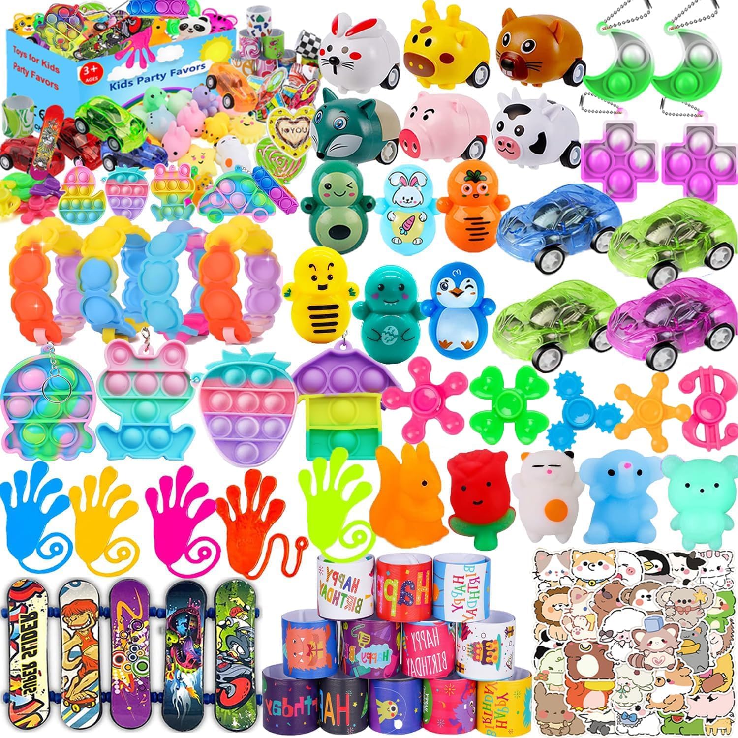 117 Pcs Party Favors for Kids 4-8, Birthday Gift Toys, Pop Fidget Toys, Treasure Box Toys, Carnival Prizes, School Classroom Rewards, Pinata Stuffers, Goodie Bags Filler for Boys Girls 8-12 - Image 2