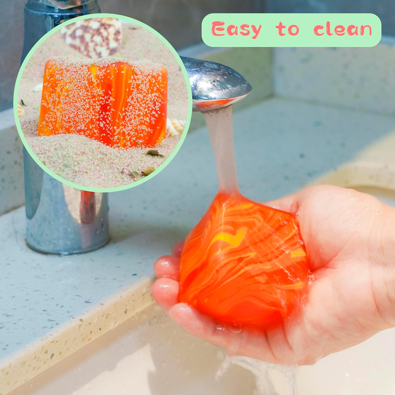 Slow Rising Stress Cube , Dough Stress Balls Soft Fidget Squishy Toys for Anxiety Relief, Pull Stretch Classroom Prize Party Favors Toys for Kids - Image 5