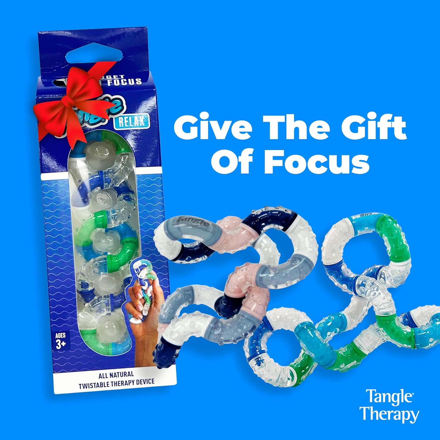 Tangle® Therapy Relax - Fidget Toy for Adults and Children - Improves Focus and Relaxes ADHD Symptoms When Played with - Quiet Fidget Toy for Work Or School - Hand Therapy Device - Image 8