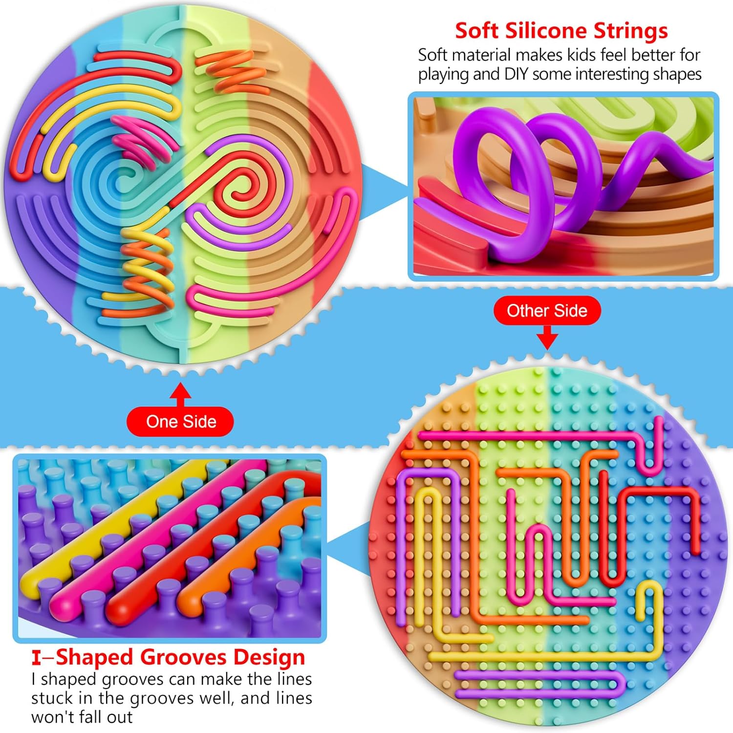 Sensory Fidget Toys for Kids Toddler Boys ,Sensory Activity Board for Stress Anxiety Autistic ADHD, Calm Down Travel Airplane Essentials Toys for 3+ Year Old, Stuffers Gifts for Teens Girls - Image 4