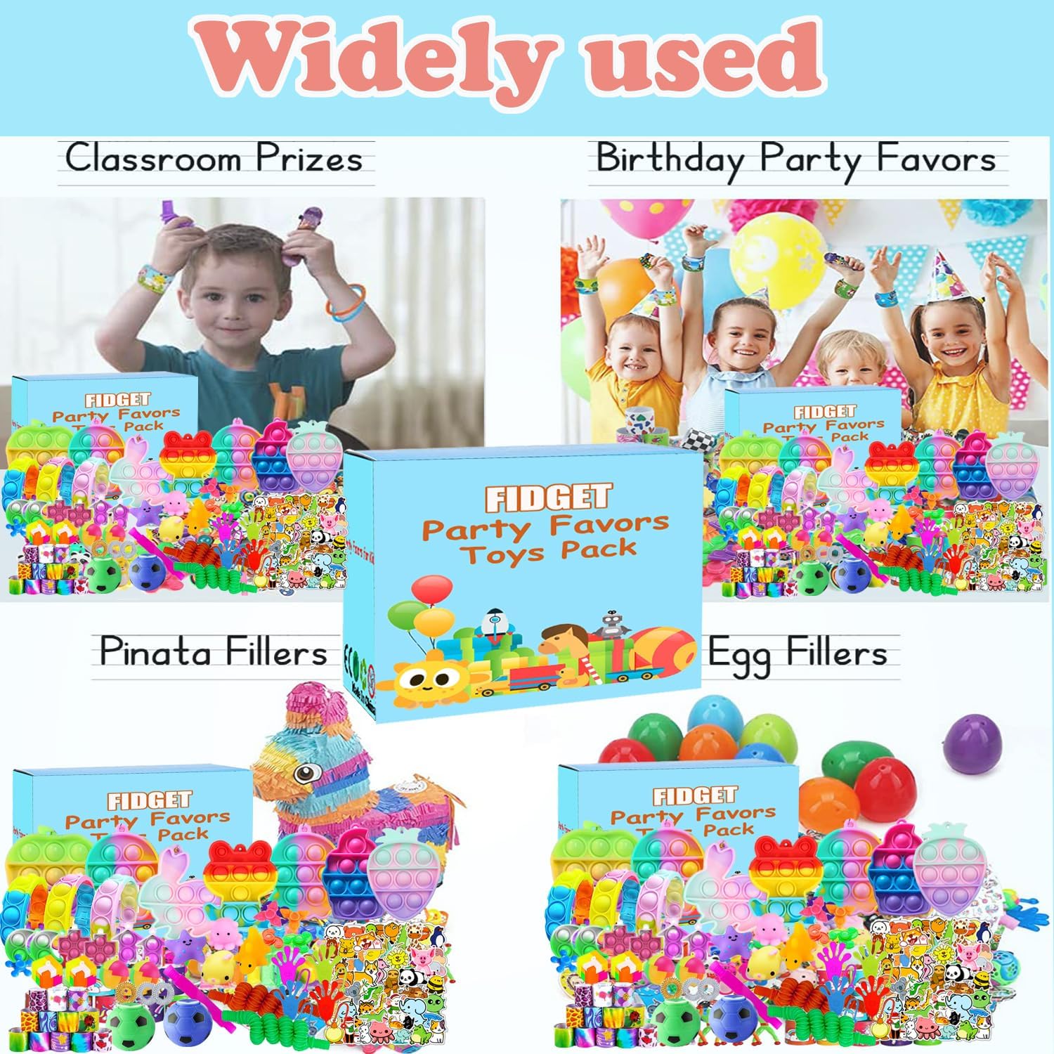 120 Pcs Fidget Toys Party Favors for Kids, Stress Relief Sensory Toys for Anxiety Autism ADHD, Treasure Box Toys for Classroom Prizes, Goodie Bag Stuffers Pinata Fillers - Image 7