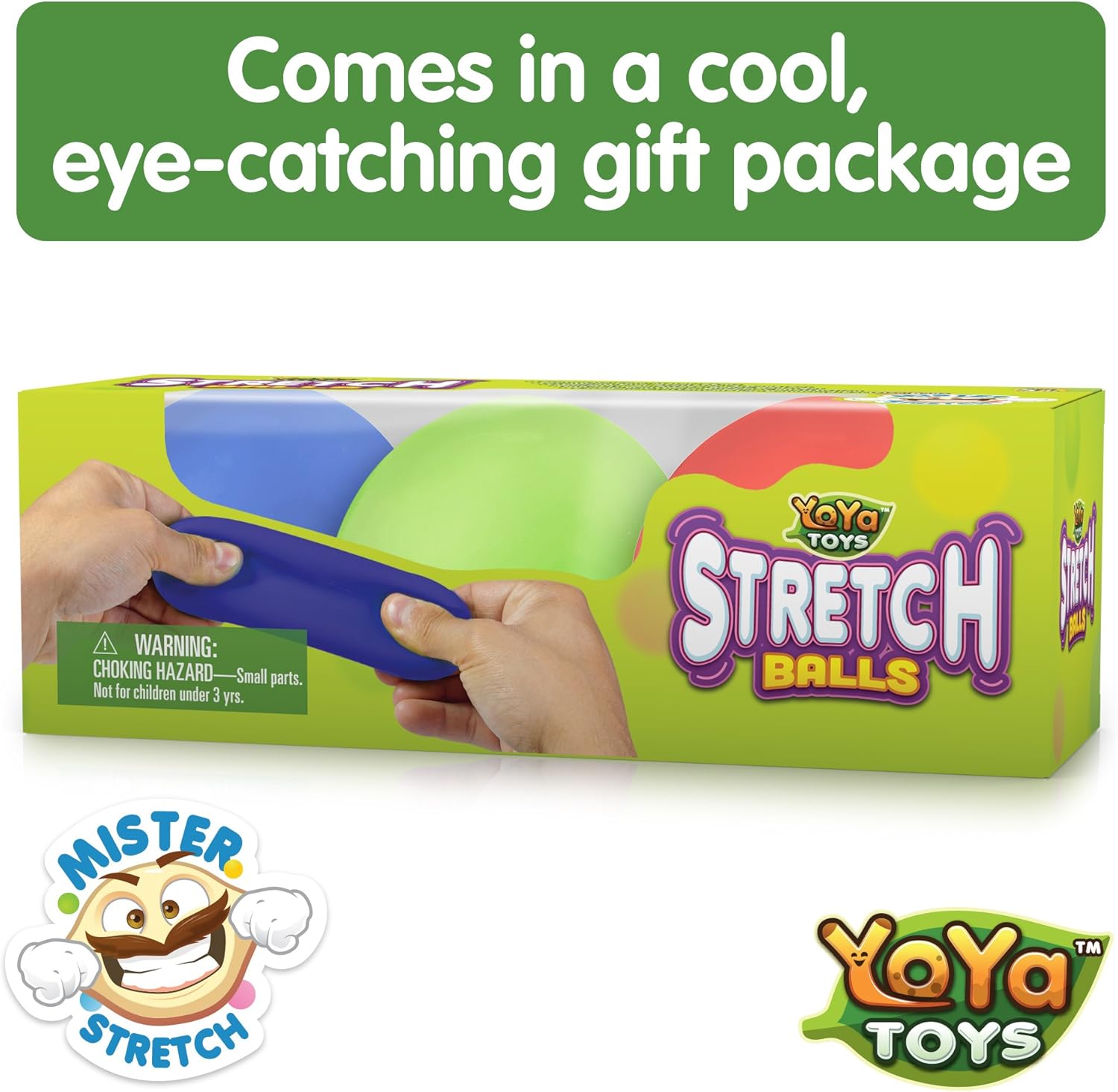 YoYa Toys Pull, Stretch and Squeeze Stress Balls - 3 Balls, Elastic Sensory Balls for Stress and Anxiety Relief, Autism and Special Needs Toys, Calming Fidgets for Kids and Adults, Ideal for Classroom - Image 7