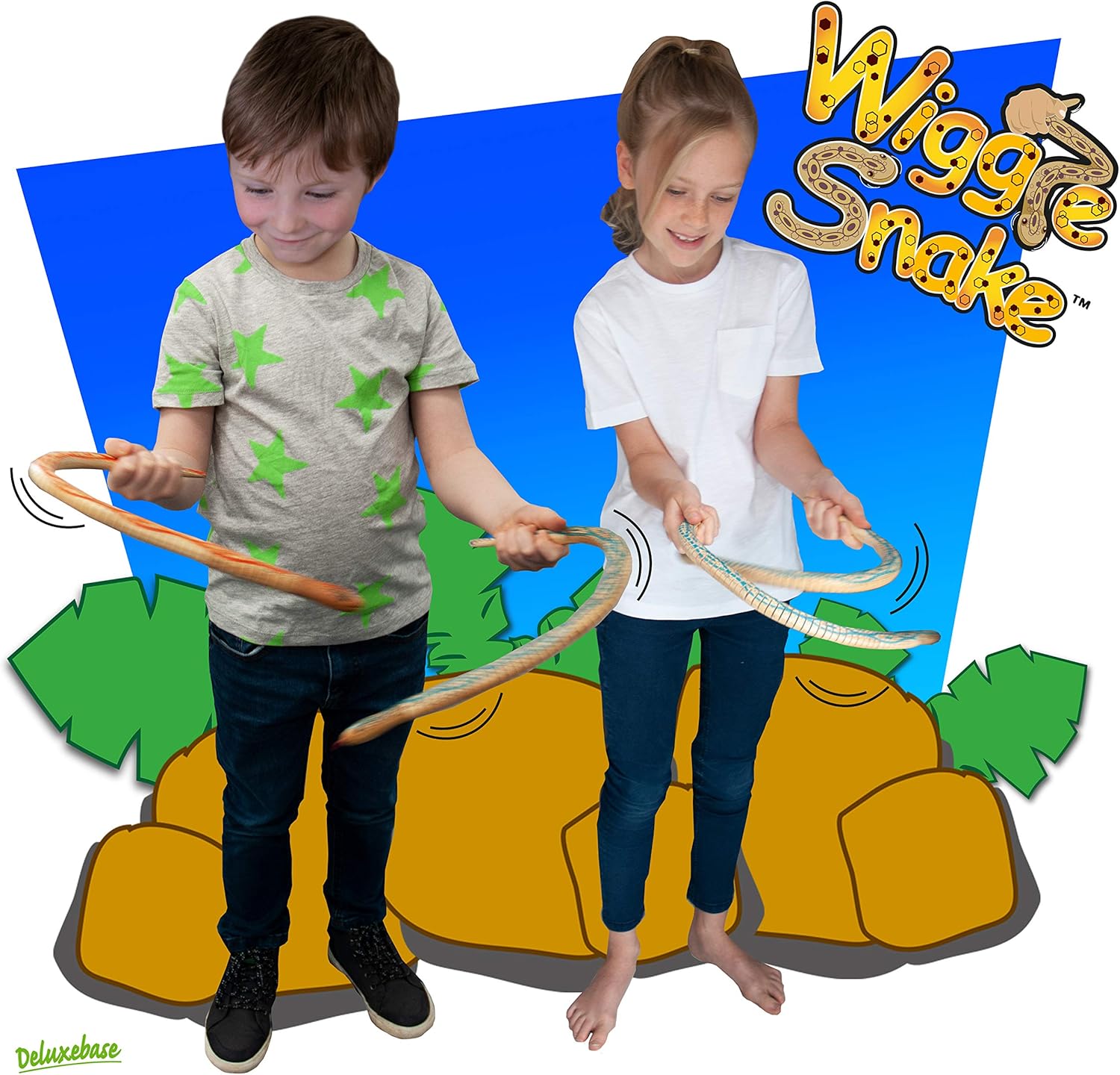Wooden Wiggle Snakes from Deluxebase. Flexible Wooden Rattlesnake with Swaying Movement, Classic Novelty Toy for Kids, Fidget Toys and Retro Party Favors. - Image 3