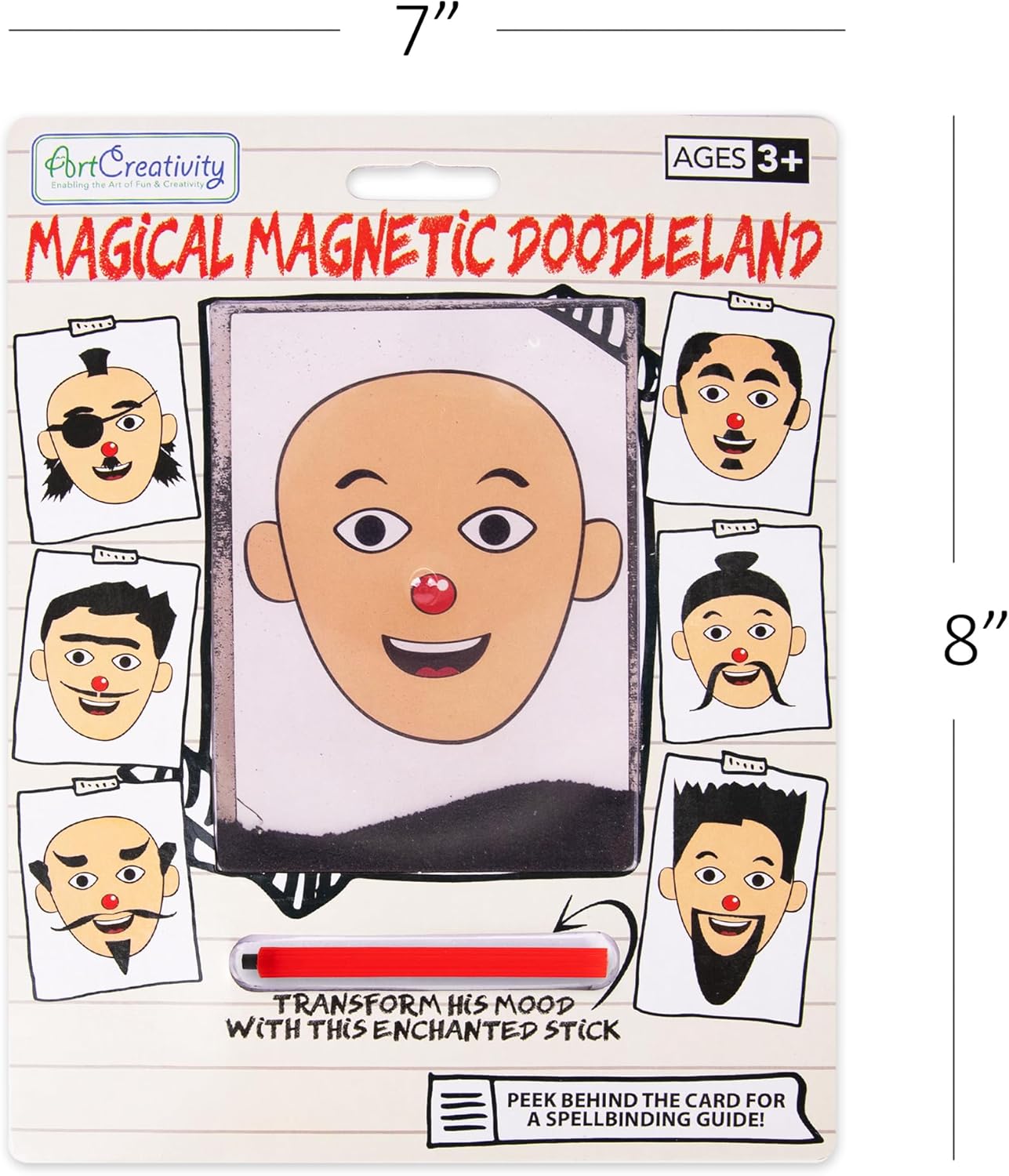 ArtCreativity Magnetic Drawing Face - 2 Pack - Travel Toys for Kids, Magnetic Toys Game, Magnet Drawing Doodle Board for Kids - Retro Toy, Vintage Toy, Travel Essentials Games for Ages 3+ - Image 4