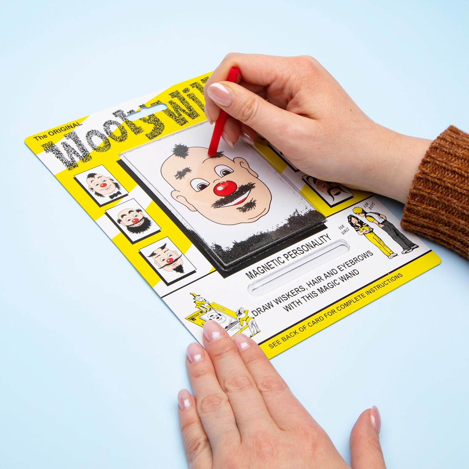 Original Wooly Willy, Magnetic Personalities – Drawing Kit, Arts and Crafts, Fidget Toys for Kids, Draw on Wooly’s Face, Portable, Easy to Use, Zero Mess Drawing, Screen-Free Toys, Ages 3+ - Image 7