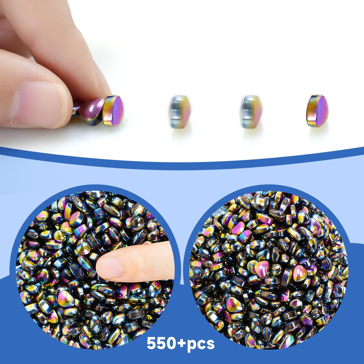 550 Pcs Magnetic Putty Fidget Toys for Adults & Teens, Ferrite Stress Relief Sensory Putty with Weak Magnetic Beads, Desk Gadgets for Office Anxiety, ADHD, Autism, Christmas Stocking Stuffer Gift - Image 5