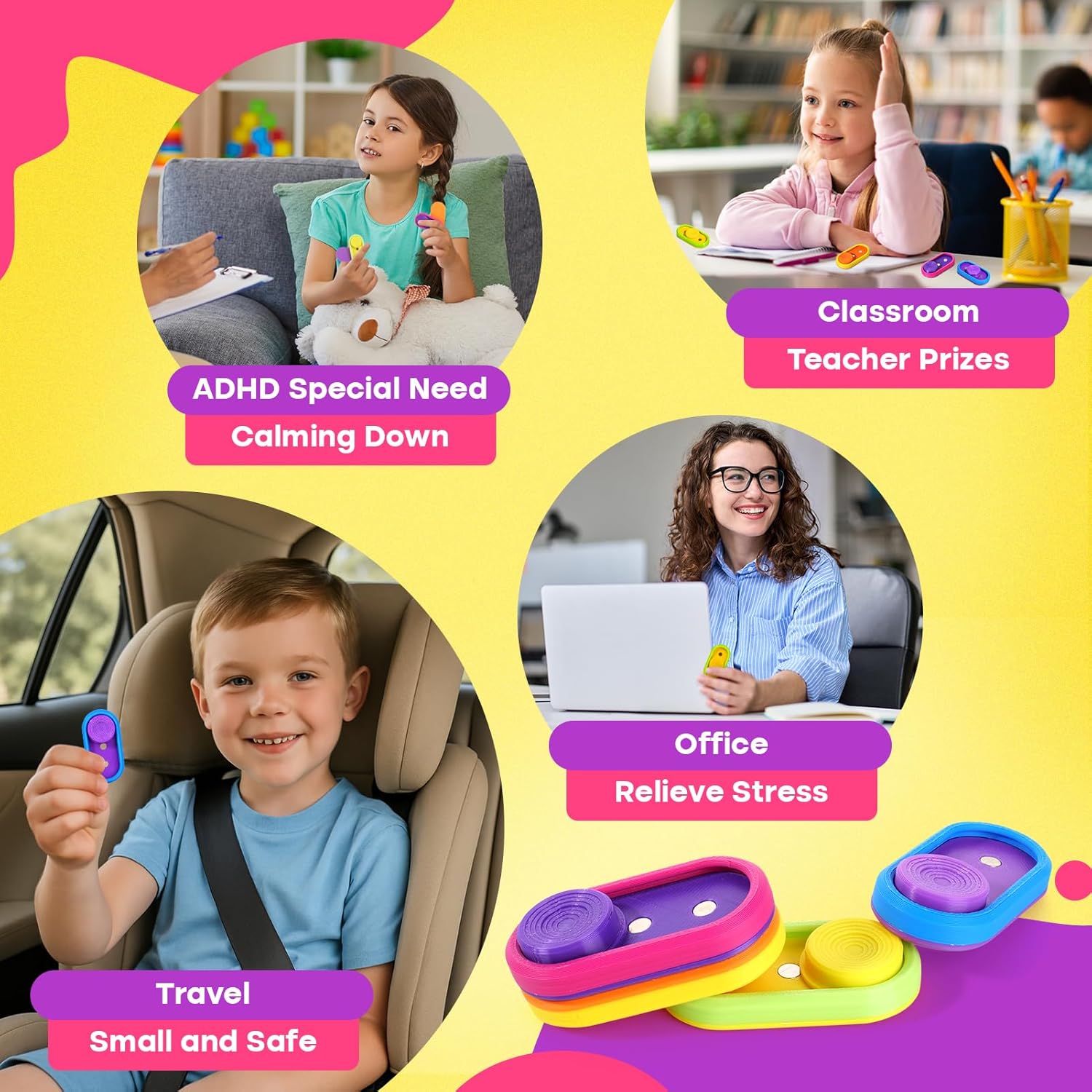 Sensory Fidget Toys Kids Adults: 3D Printed Magnetic Slider for Stress Relief- Sensory Fidget Toys for Autism Claming - Fun Small Fidgets for Adults Office Desk - Travel Essential Classroom Must Have - Image 5