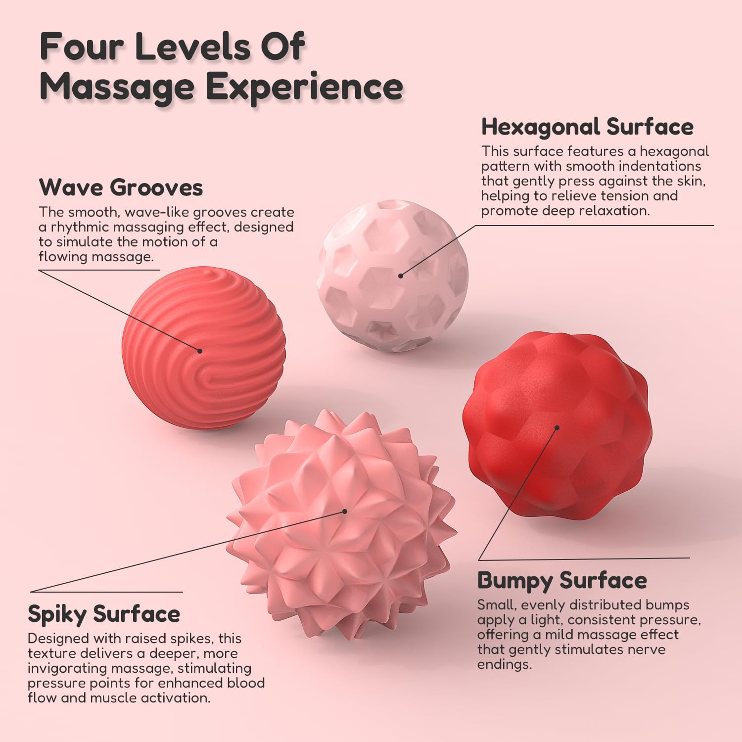 Magnetic Sensory Fidget Ball Toy Silicone-Coated Stress Relief Balls Ideal for Adults Teens Relieve Stress Boost Focus (Pink) - Image 4