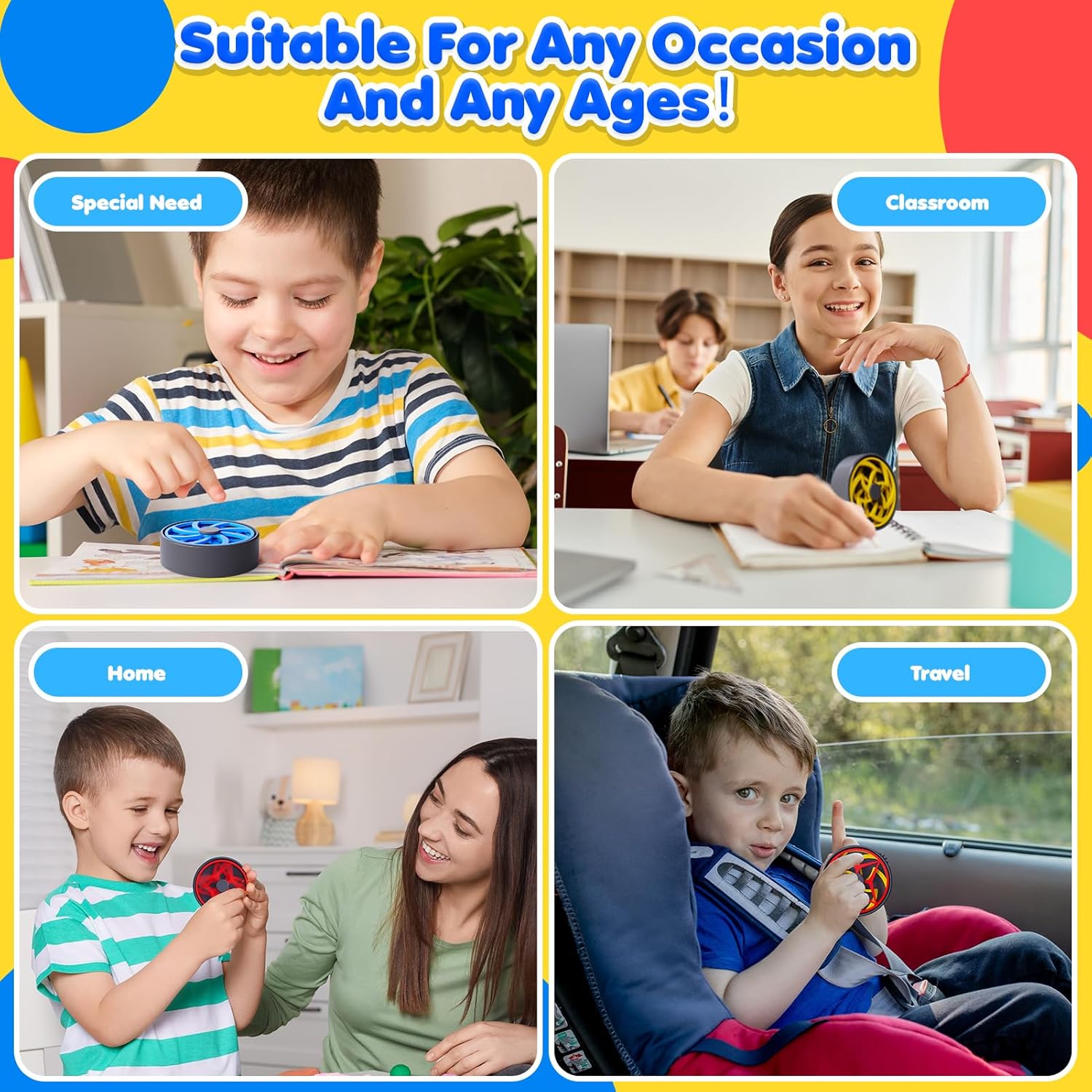 Sensory Fidget Toys for Kids & Adults: 3D Printed Novetly Visual Sensory Toys with Roller - Stress Relief Fidget Tools for Kids with Autism - Calming Desk Toys for Office Classroom Student - Image 7
