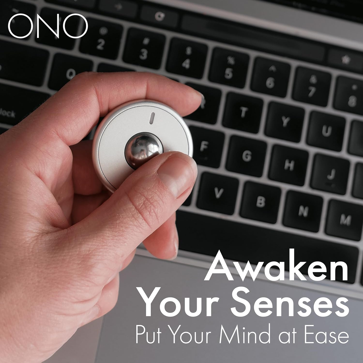 ONO Scroller - Handheld Fidget Toy for Adults | Help Relieve Stress, Anxiety, Tension | Promotes Focus, Clarity | Compact, Portable Design | Aluminum Grey - Image 4