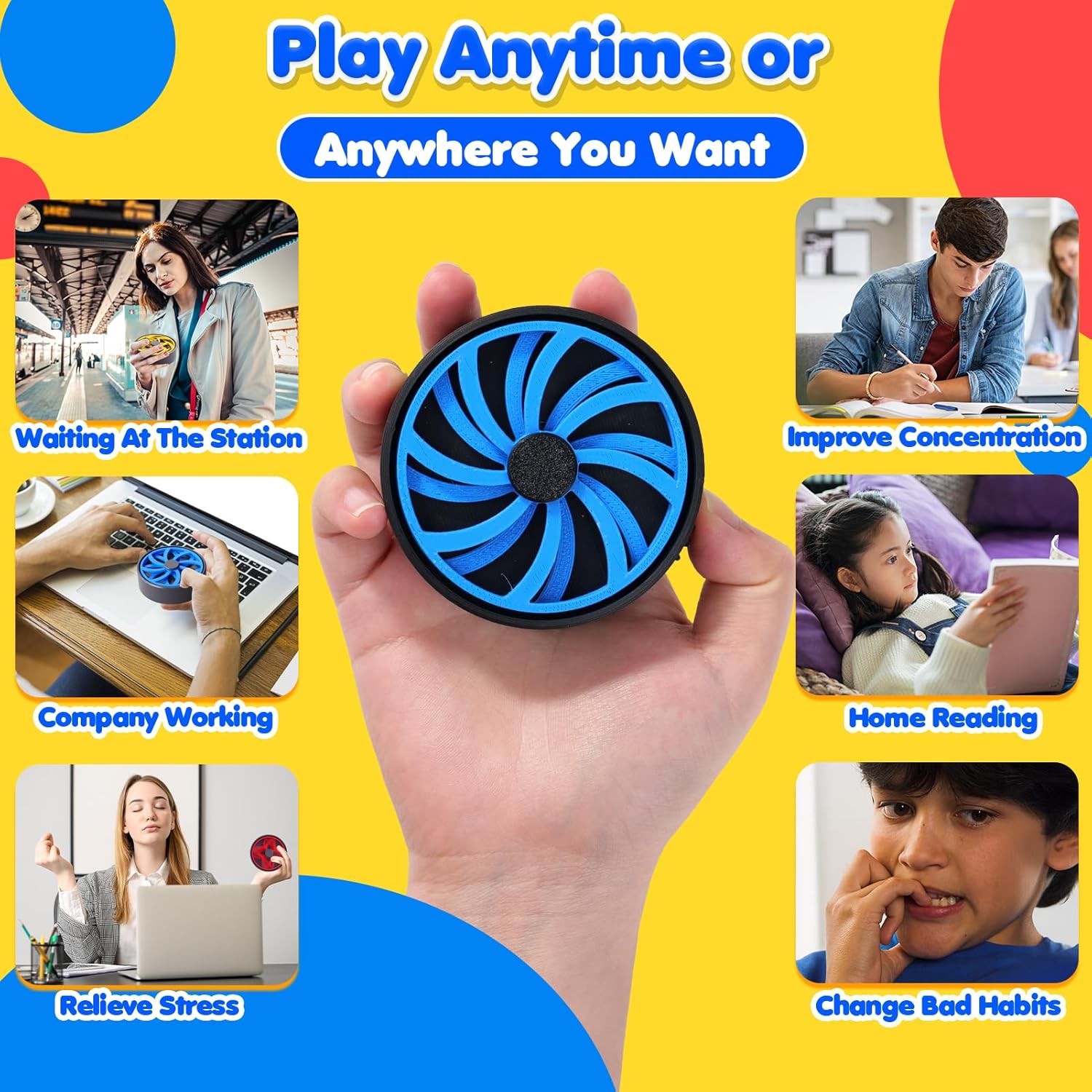 Sensory Fidget Toys for Kids & Adults: 3D Printed Novetly Visual Sensory Toys with Roller - Stress Relief Fidget Tools for Kids with Autism - Calming Desk Toys for Office Classroom Student - Image 6