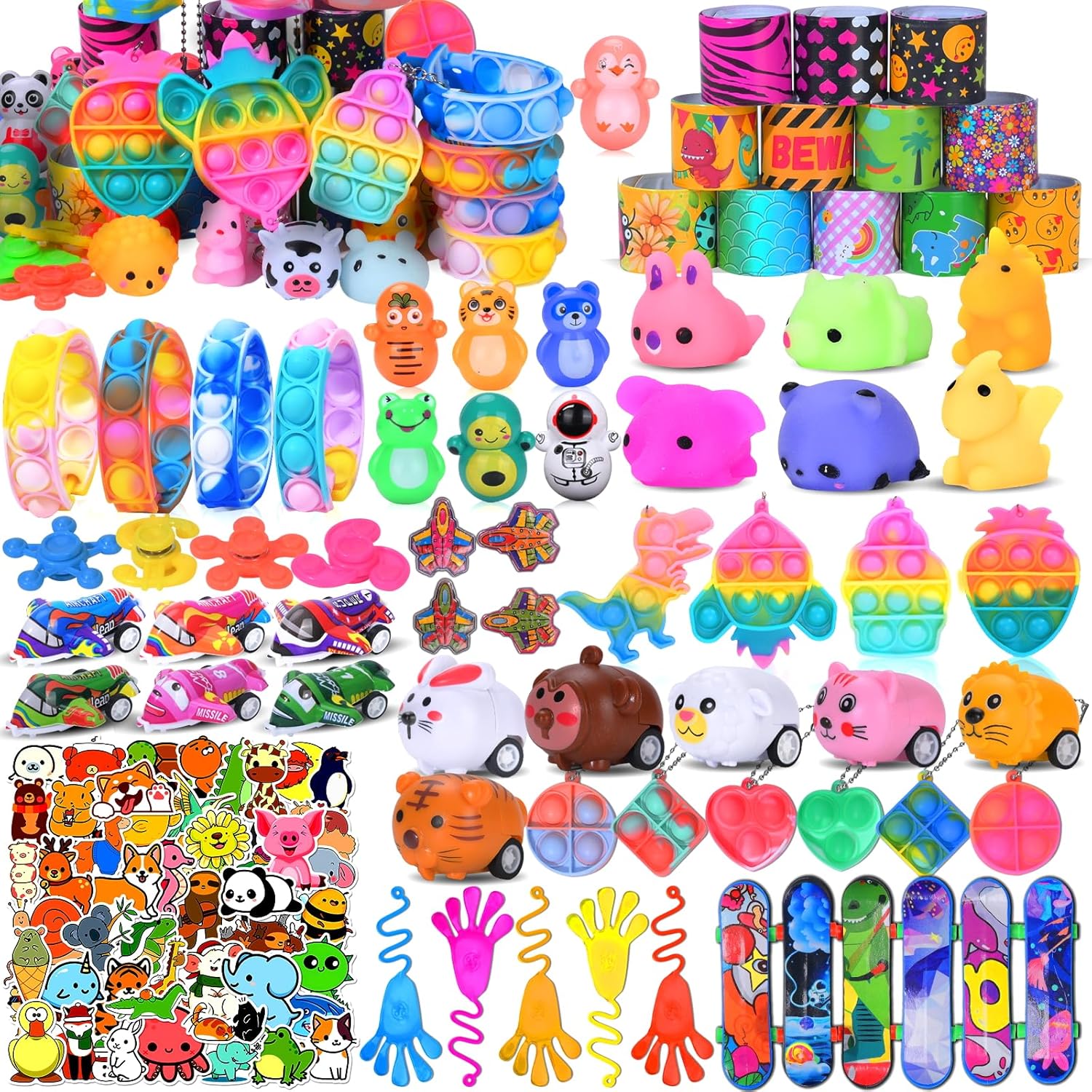 120 Pcs Pop Party Favor Toys for Kids 3-5 4-8-12, Fidg0t Goodie Bag Stuffers, Treasure Box Toys, Pinata Filler, Gifts Classroom Prize Boys Girls - Image 2