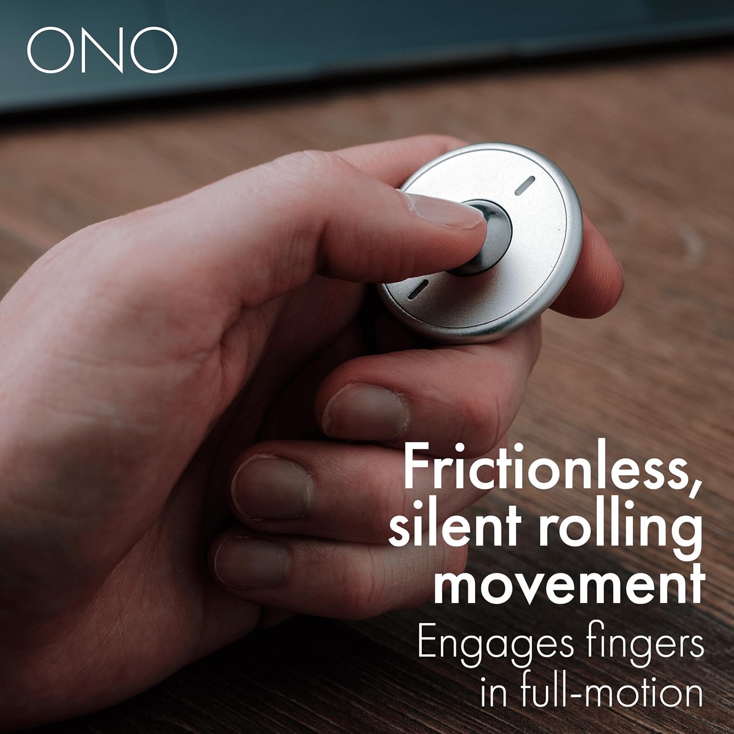 ONO Scroller - Handheld Fidget Toy for Adults | Help Relieve Stress, Anxiety, Tension | Promotes Focus, Clarity | Compact, Portable Design | Aluminum Grey - Image 5