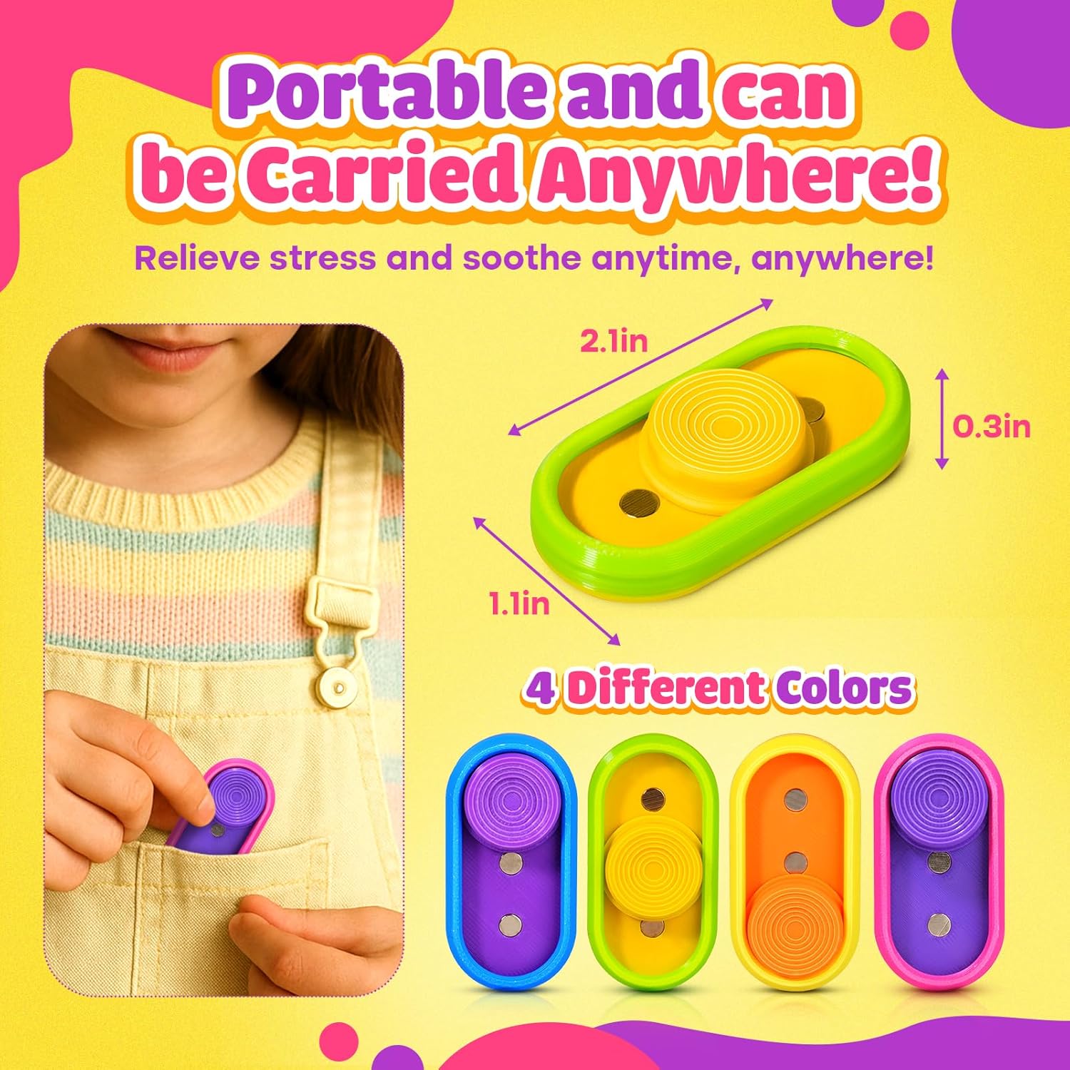 Sensory Fidget Toys Kids Adults: 3D Printed Magnetic Slider for Stress Relief- Sensory Fidget Toys for Autism Claming - Fun Small Fidgets for Adults Office Desk - Travel Essential Classroom Must Have - Image 4