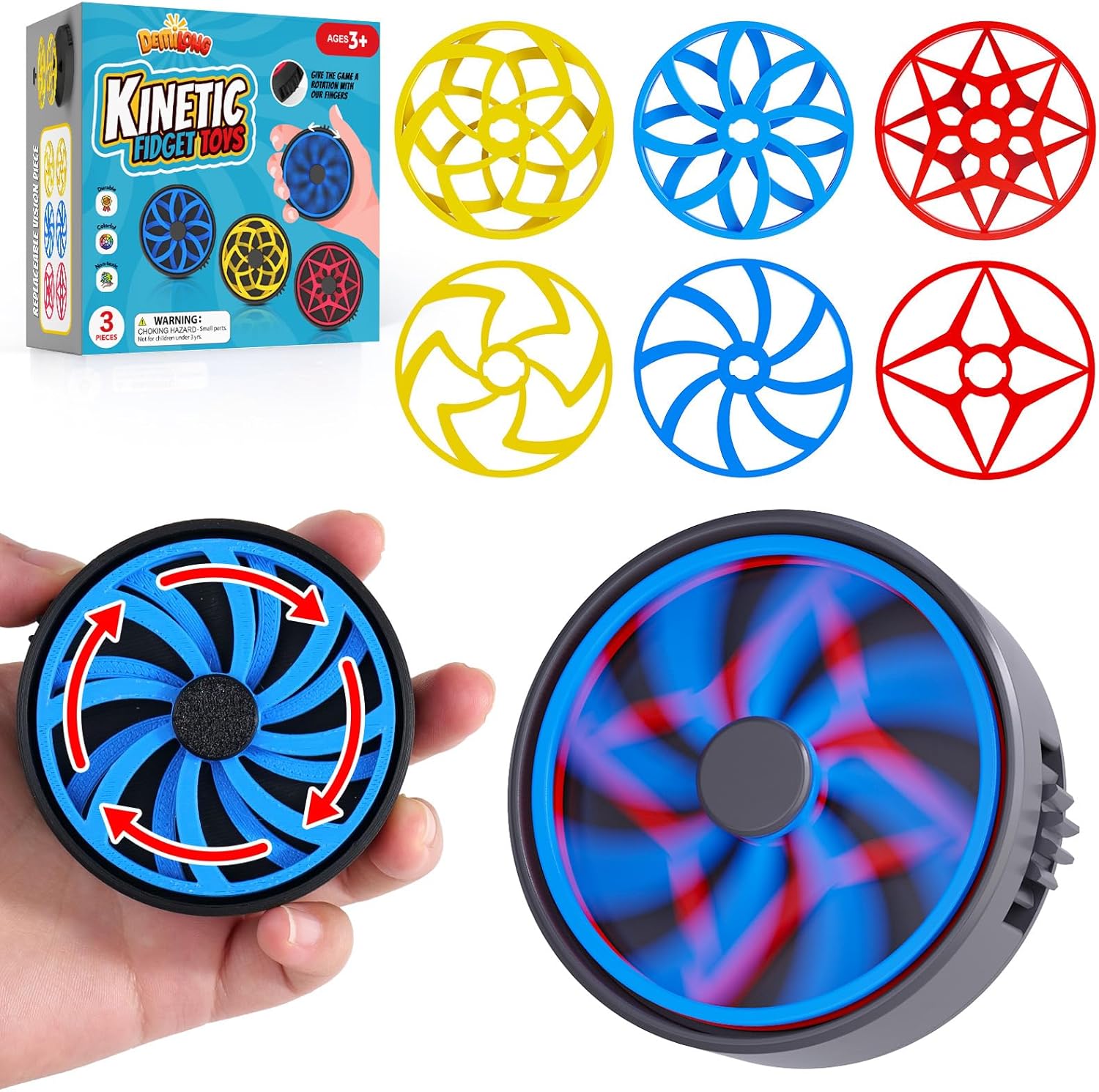 Sensory Fidget Toys for Kids & Adults: 3D Printed Novetly Visual Sensory Toys with Roller - Stress Relief Fidget Tools for Kids with Autism - Calming Desk Toys for Office Classroom Student - Image 2