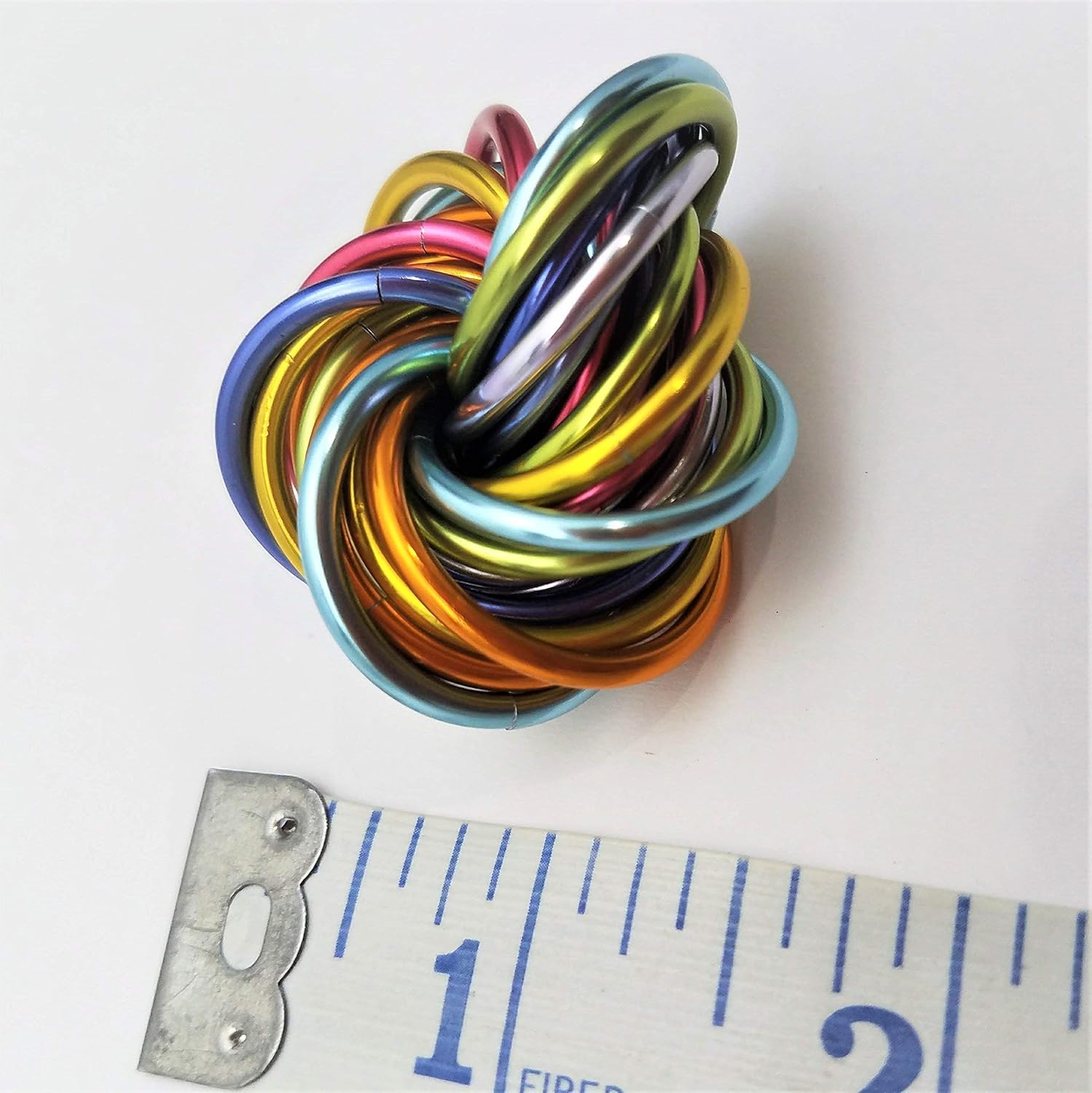 Möbii Fidget Ball (MultiColor): Quiet Mobius ADHD Anxiety Stim Stress Relief Toy Tool for Home Travel Office or Desk (Medium, Full, Pastel Rainbow) - Image 5