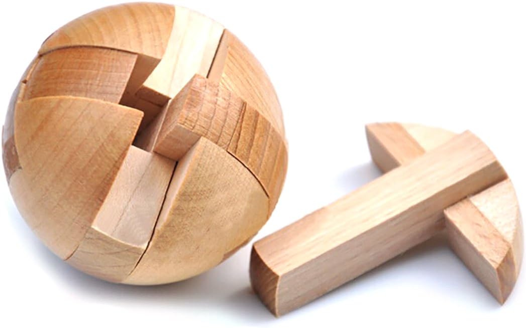 KINGOU Wooden Puzzle Magic Ball Brain Teasers Toy Intelligence Game Sphere Puzzles for Adults/Kids - Image 6