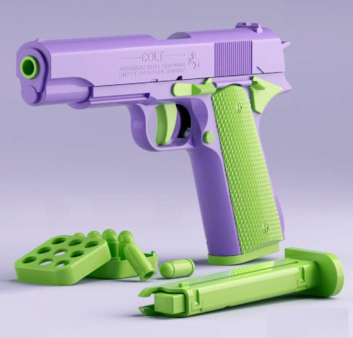 Fidget Toys for Teens and Adults, 3D Printed Small Pistol Toys, Stress Relief for Friends and Adults. (Blue and Black) - Image 2