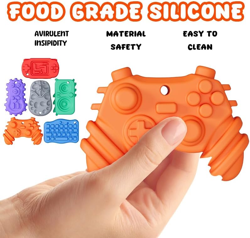 Fidget Toys for Kids Adults, 6Pcs Textured Sensory Stones for Autism ADHD Kids Calming,Silicone Worry Stones for Classroom Prizes Sensory Toys - Quiet Fidgets Toy for Students Anxiety Relief - Image 4