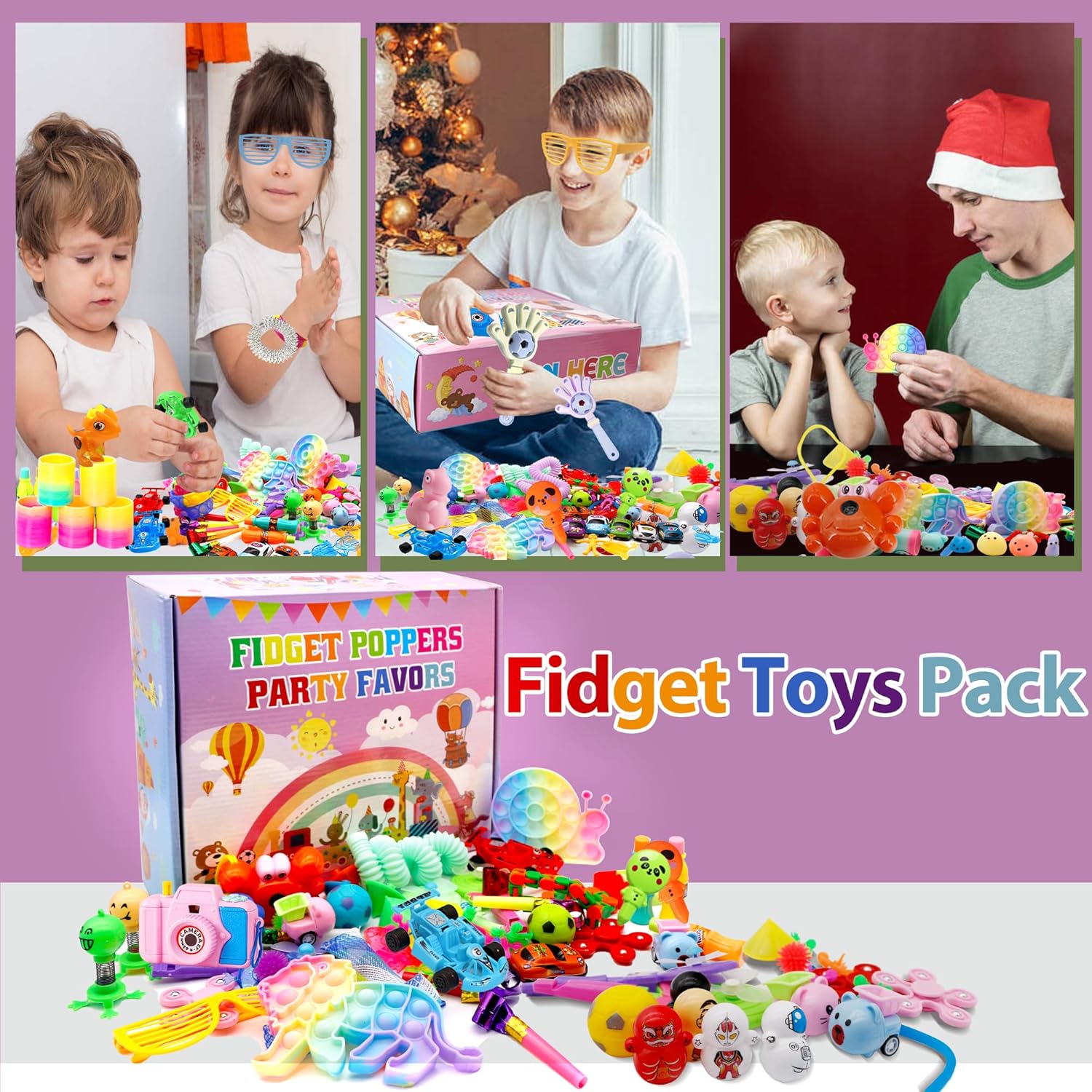 1000+ PCS Party Favors for Kids, Fidget Toys Pack, Birthday Gift,Christmas Stocking Stuffers,Christmas Gift,Treasure Box, Goodie Bag Stuffers, Carnival Prizes,Pinata Filler Sensory Toy for Classroom - Image 5