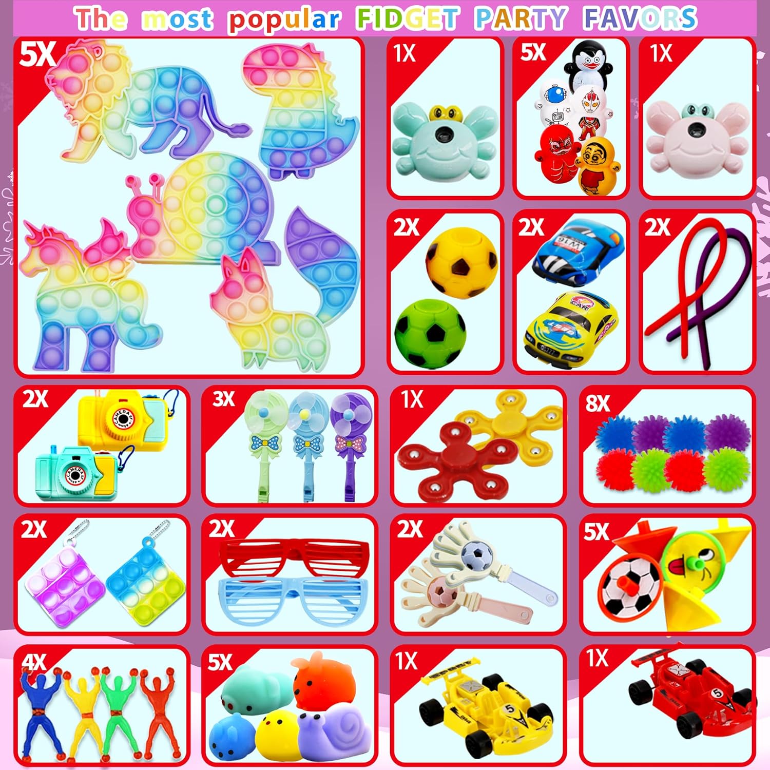 1000+ PCS Party Favors for Kids, Fidget Toys Pack, Birthday Gift,Christmas Stocking Stuffers,Christmas Gift,Treasure Box, Goodie Bag Stuffers, Carnival Prizes,Pinata Filler Sensory Toy for Classroom - Image 3