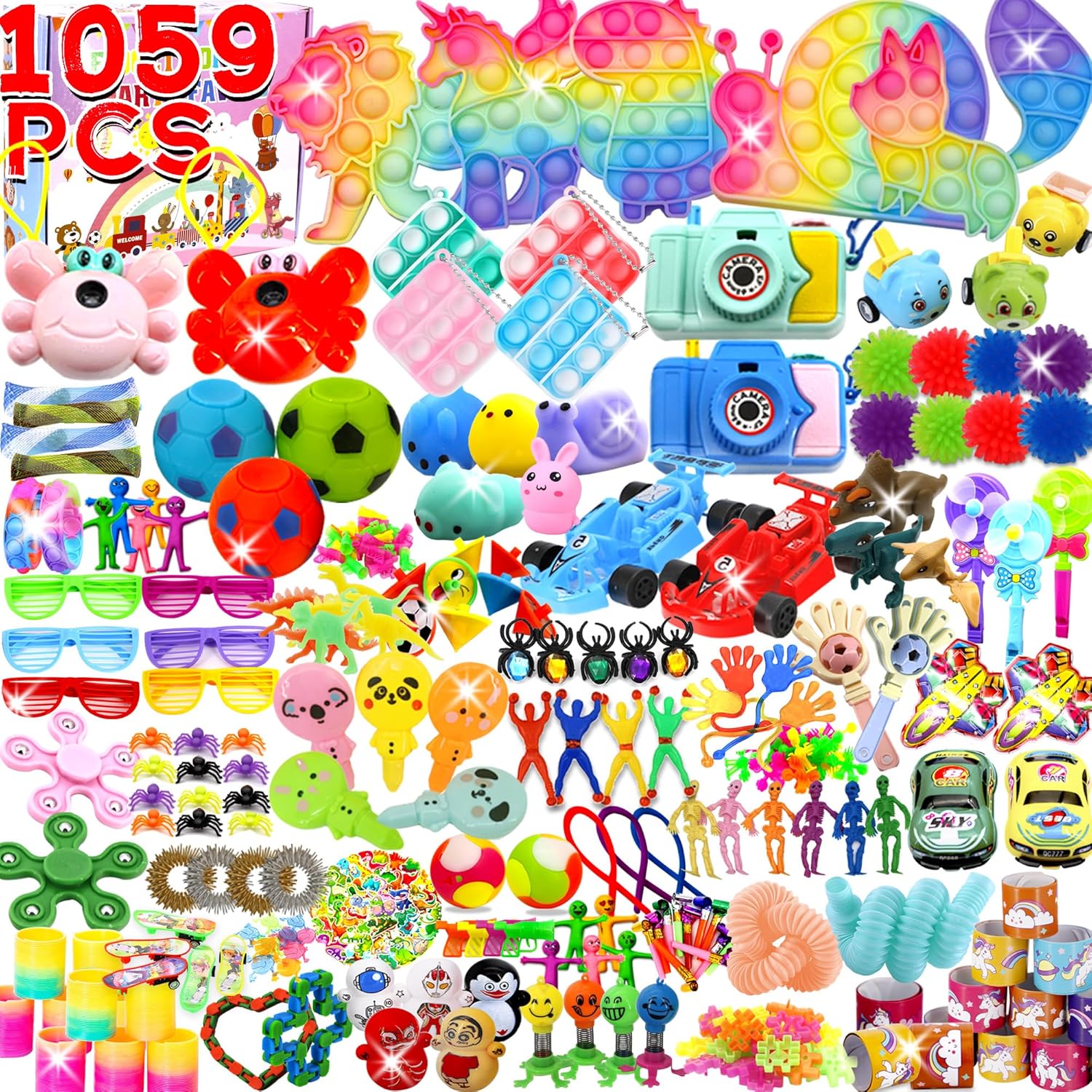1000+ PCS Party Favors for Kids, Fidget Toys Pack, Birthday Gift,Christmas Stocking Stuffers,Christmas Gift,Treasure Box, Goodie Bag Stuffers, Carnival Prizes,Pinata Filler Sensory Toy for Classroom - Image 2