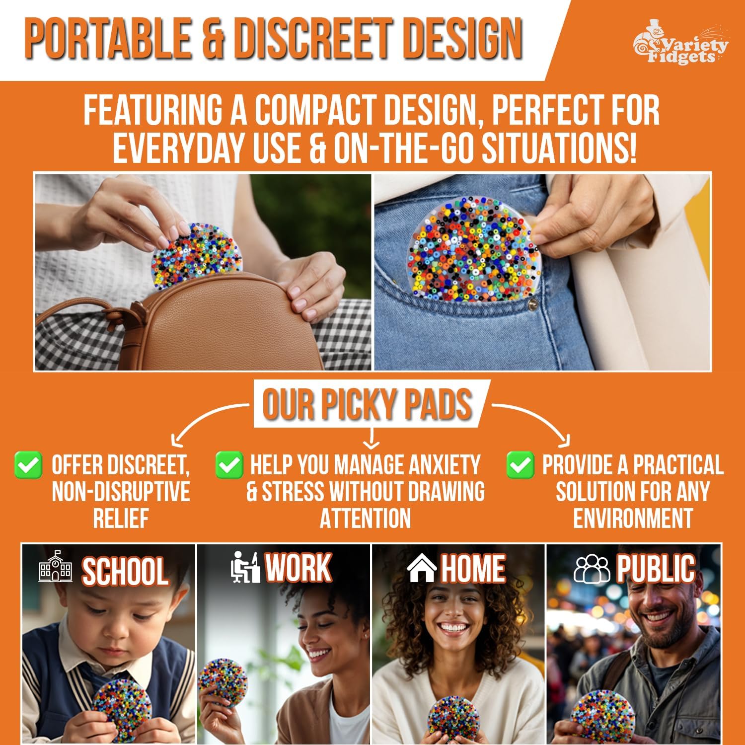 Picky Pad | Skin Picking Fidget Toys for Dermatillomania, Trichotillomania Fidget Toys | Sensory Pick Pads for Anxiety & Stress Relief in Kids & Adults (2 Pack, 10 cm) - Image 7