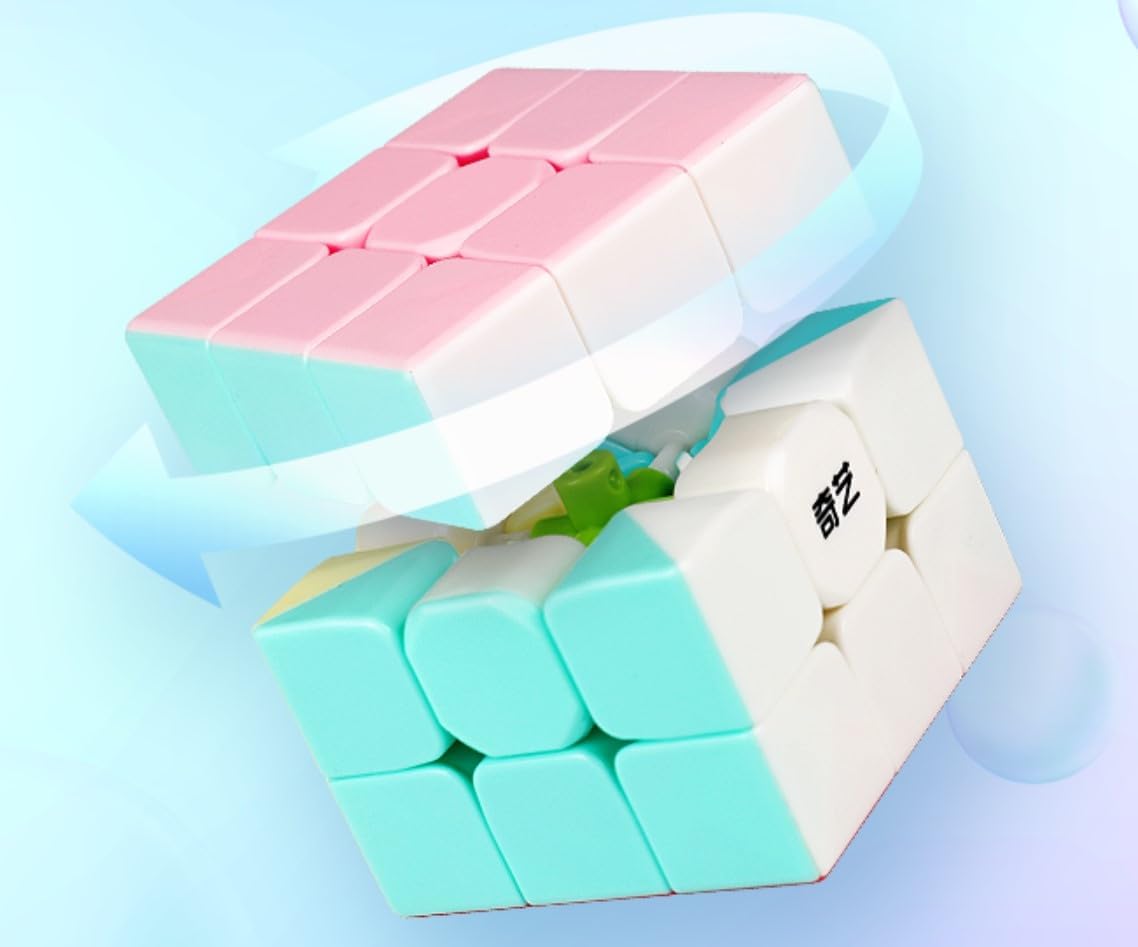 INTEGEAR Full Size 56mm Magic Speed Cube Pastel Colors with Stand Stickerless 3x3 Easy Turning and Smooth Play Durable Puzzle Cube Toy for Kids and Adults - Image 3