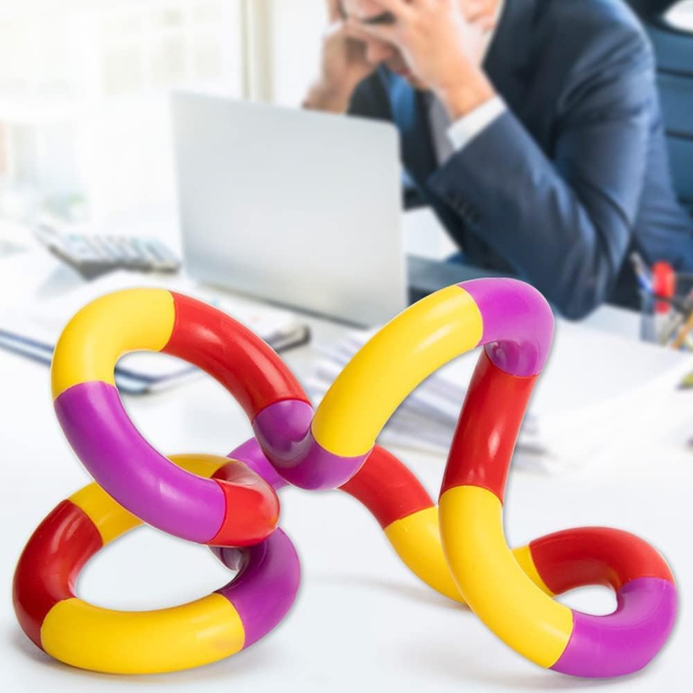 20 PCS Multicolored Quiet Fidgets Toys for Unique Fidget Experience, Anti Anxiety Sensory Toys Combine into New Shapes, Brain Imagination Tools, Relax Therapy Educational Toy for Kids Boys Adults - Image 5