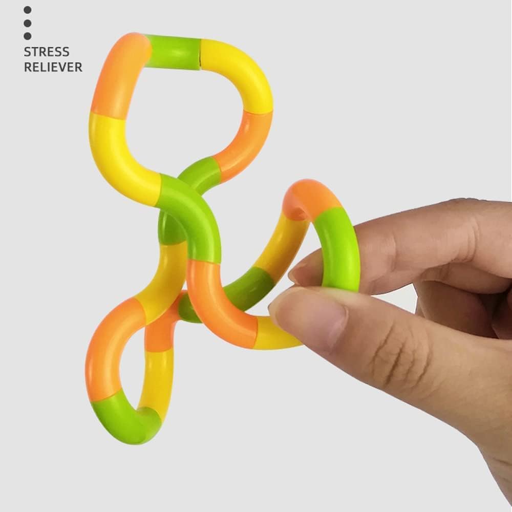 20 PCS Multicolored Quiet Fidgets Toys for Unique Fidget Experience, Anti Anxiety Sensory Toys Combine into New Shapes, Brain Imagination Tools, Relax Therapy Educational Toy for Kids Boys Adults - Image 4