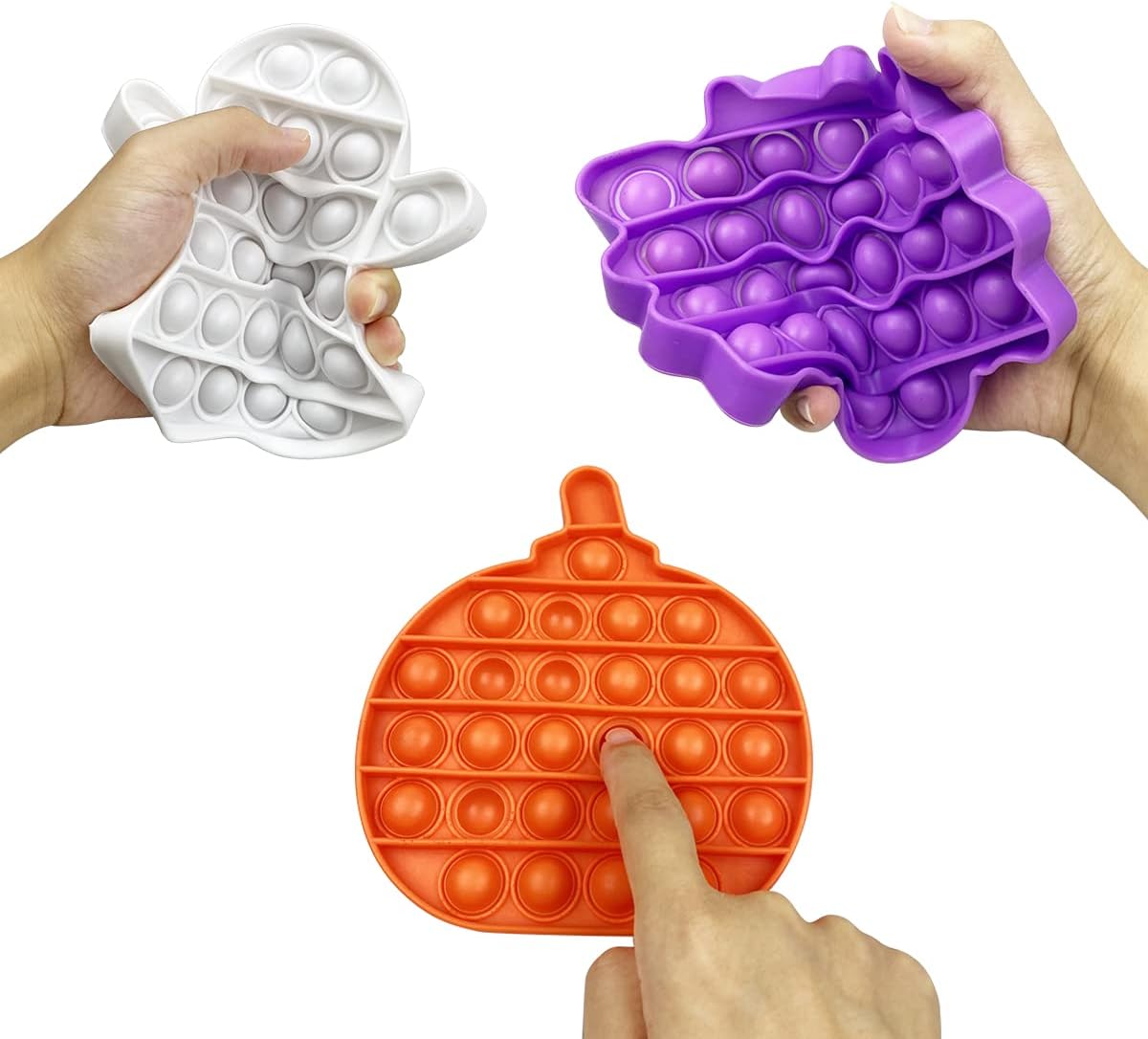 Jofan 4 Pack Halloween Fidget Sensory Pop Toys Packs for Kids Girls Boys Halloween Party Favors Halloween Treat Bags Gifts Stress Relief - Image 3