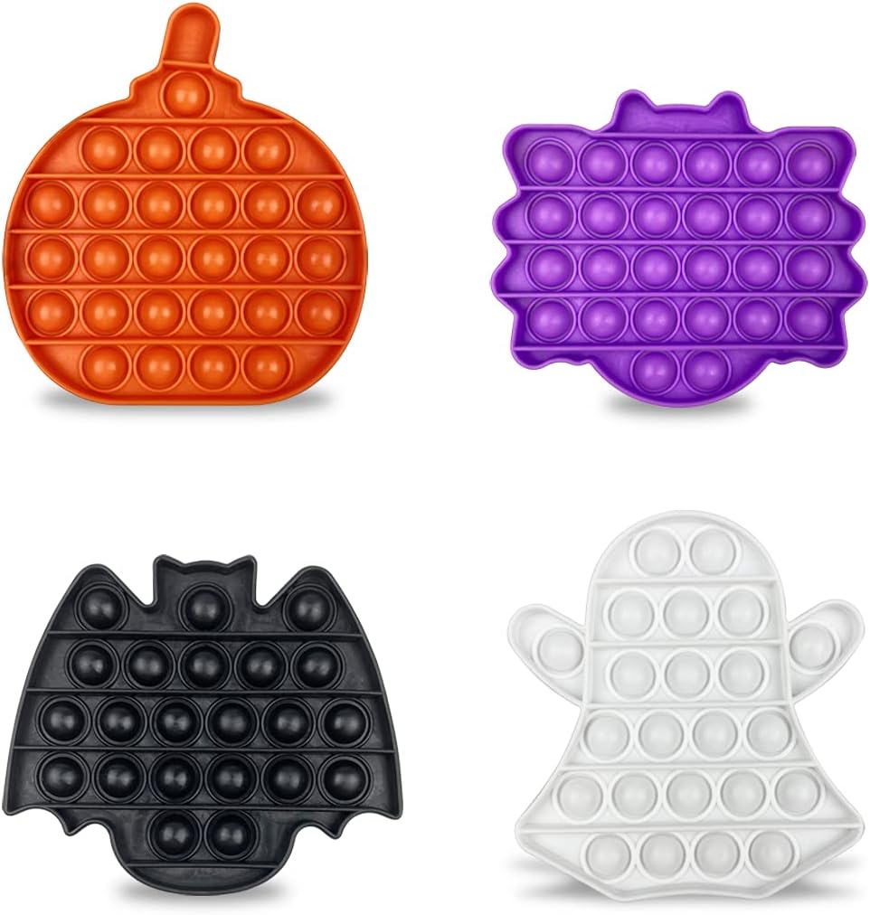 Jofan 4 Pack Halloween Fidget Sensory Pop Toys Packs for Kids Girls Boys Halloween Party Favors Halloween Treat Bags Gifts Stress Relief - Image 2