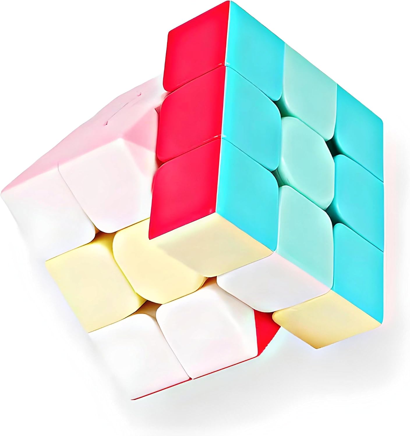 INTEGEAR Full Size 56mm Magic Speed Cube Pastel Colors with Stand Stickerless 3x3 Easy Turning and Smooth Play Durable Puzzle Cube Toy for Kids and Adults - Image 2