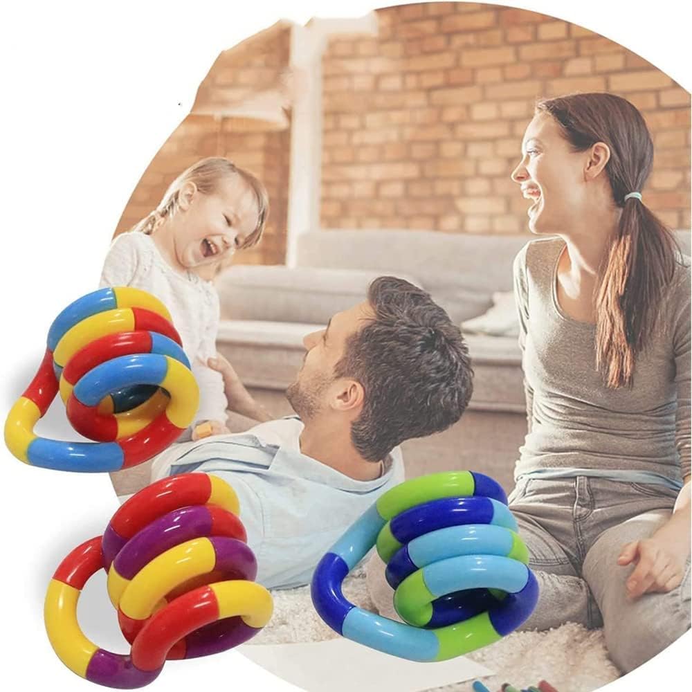20 PCS Multicolored Quiet Fidgets Toys for Unique Fidget Experience, Anti Anxiety Sensory Toys Combine into New Shapes, Brain Imagination Tools, Relax Therapy Educational Toy for Kids Boys Adults - Image 6