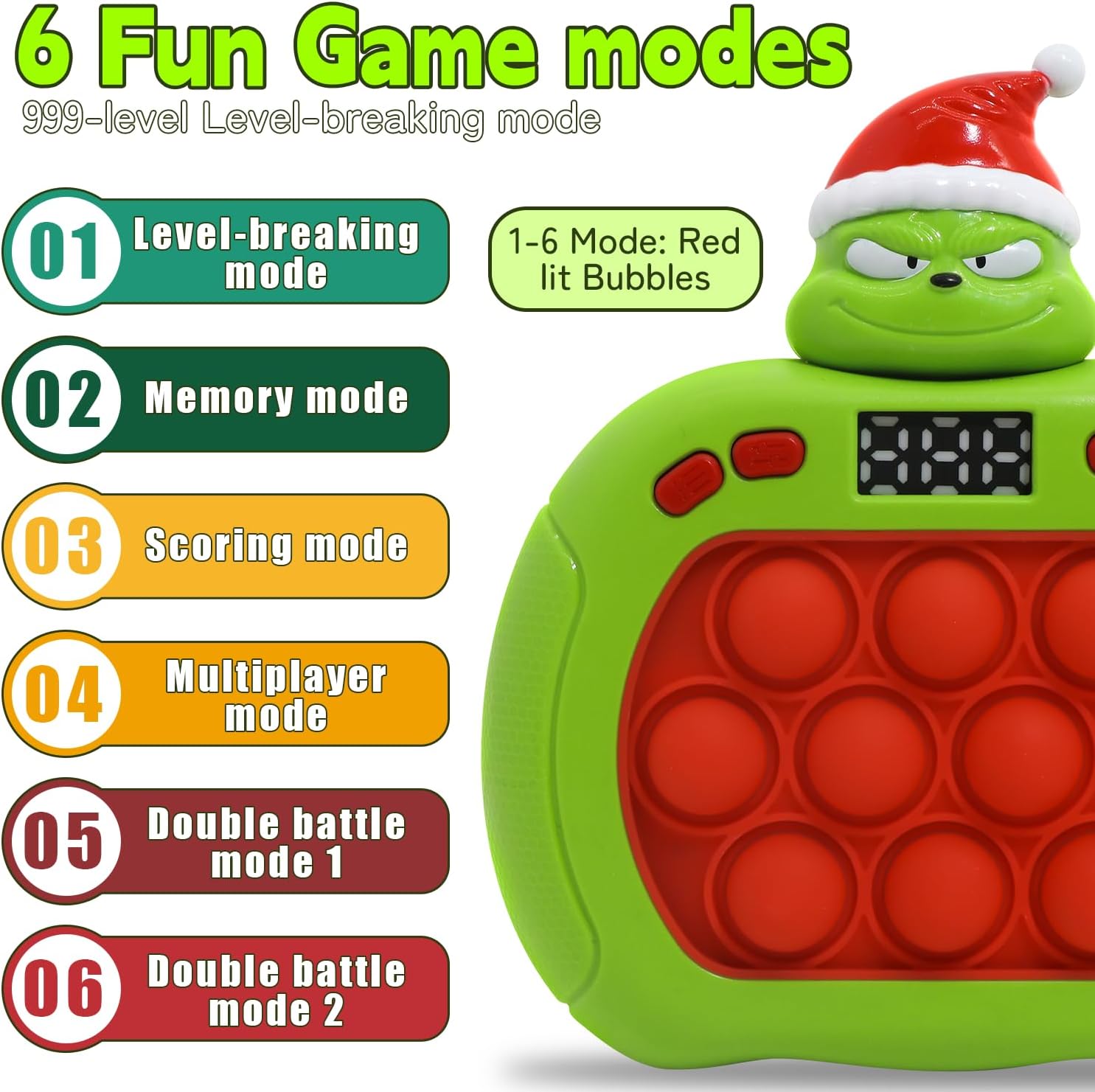 Quick Push Bubble Game,POP Toy Fast Push Game,Quick Push Pop Fidget Toys for Kids 3-12 Years Old,Handheld Puzzle Games for Christmas,Easter,Sensory Toys Easter Basket Stuffers Party Favors(Rabbit) - Image 2