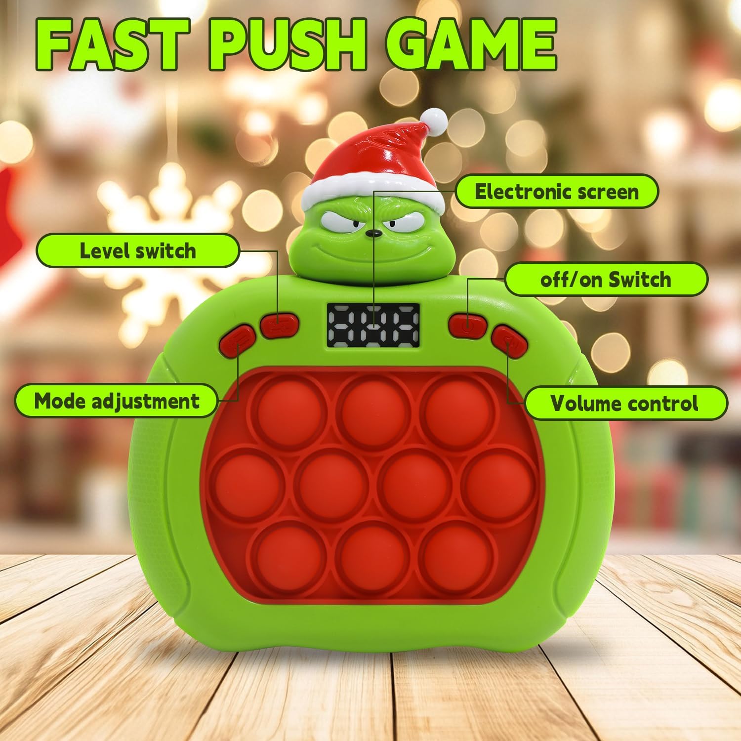 Quick Push Bubble Game,POP Toy Fast Push Game,Quick Push Pop Fidget Toys for Kids 3-12 Years Old,Handheld Puzzle Games for Christmas,Easter,Sensory Toys Easter Basket Stuffers Party Favors(Rabbit) - Image 3