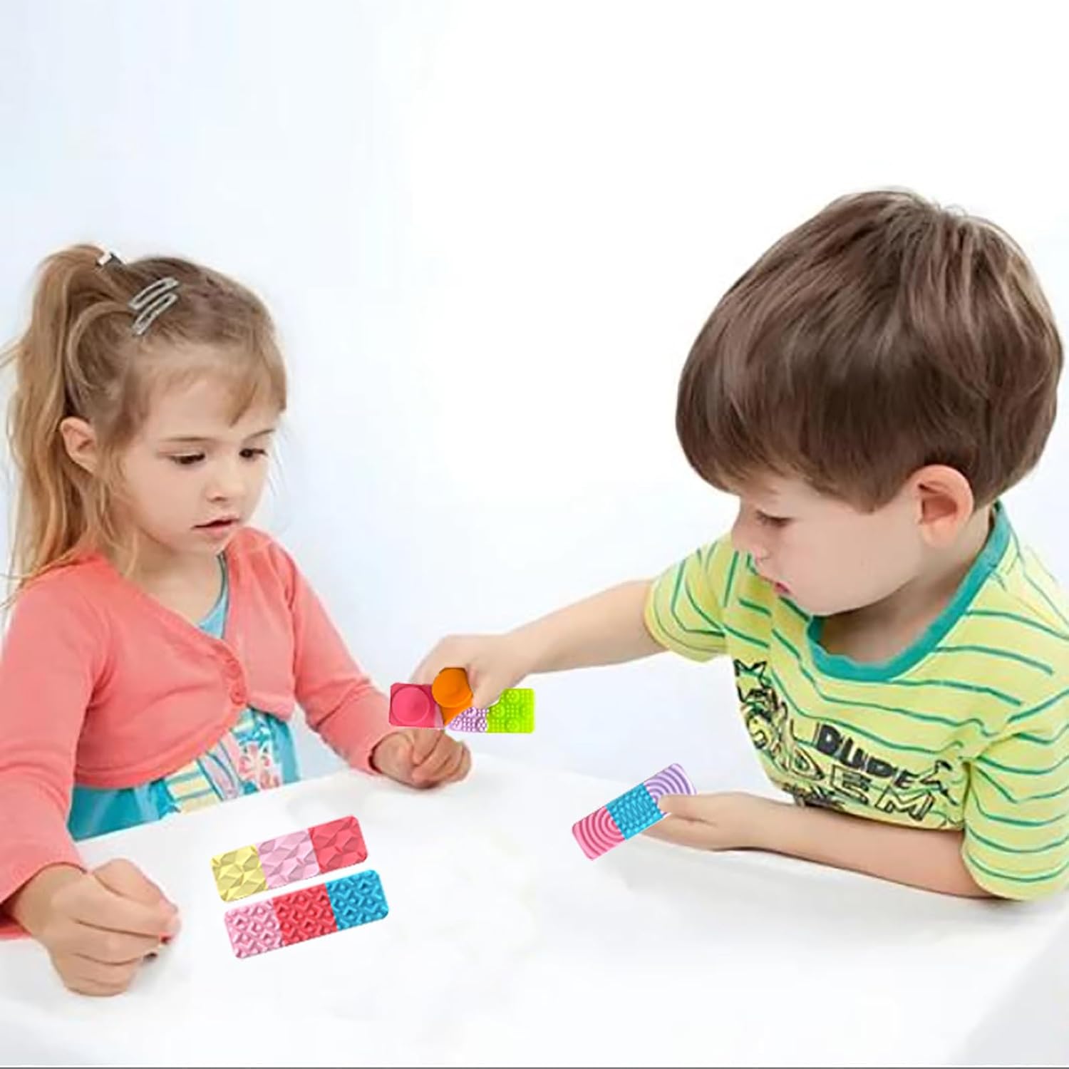 8 Pack Sensory Toys for Kids with Autism, Fidget Toys Adults Calming, Sensory Stickers for Anxiety Relief Items, Fidget Strips for Classroom Desk for Travel, Easter Gifts for Kids - Image 2