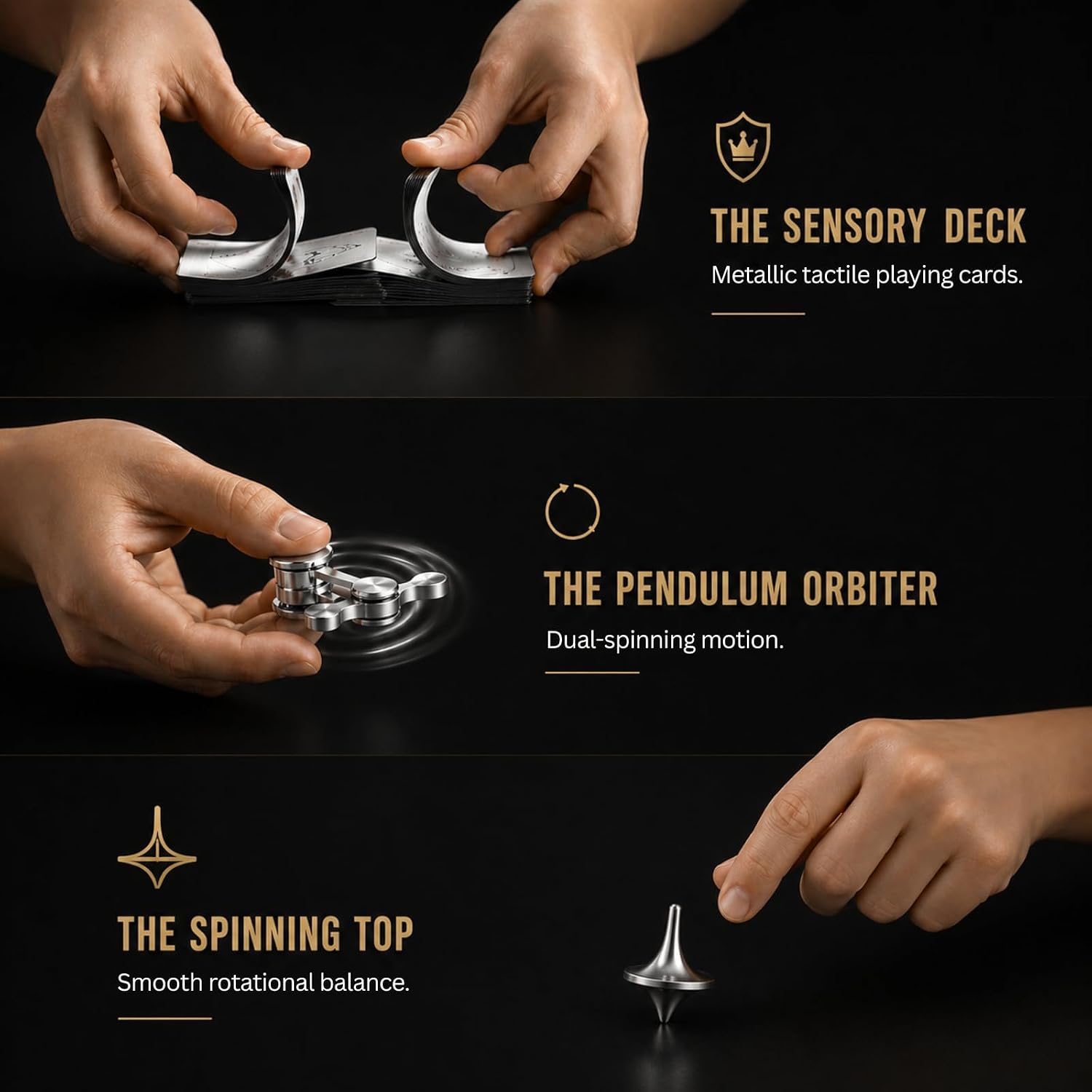 The Executive Fidget Set™ – Luxury Metal Desk Toys for Adults with ADHD & Anxiety | Premium Stress Relief & Executive Office Gift - Image 3