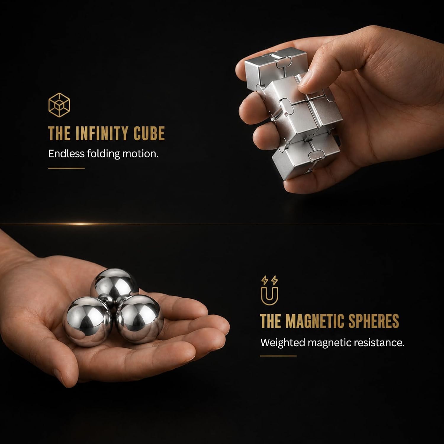 The Executive Fidget Set™ – Luxury Metal Desk Toys for Adults with ADHD & Anxiety | Premium Stress Relief & Executive Office Gift - Image 4