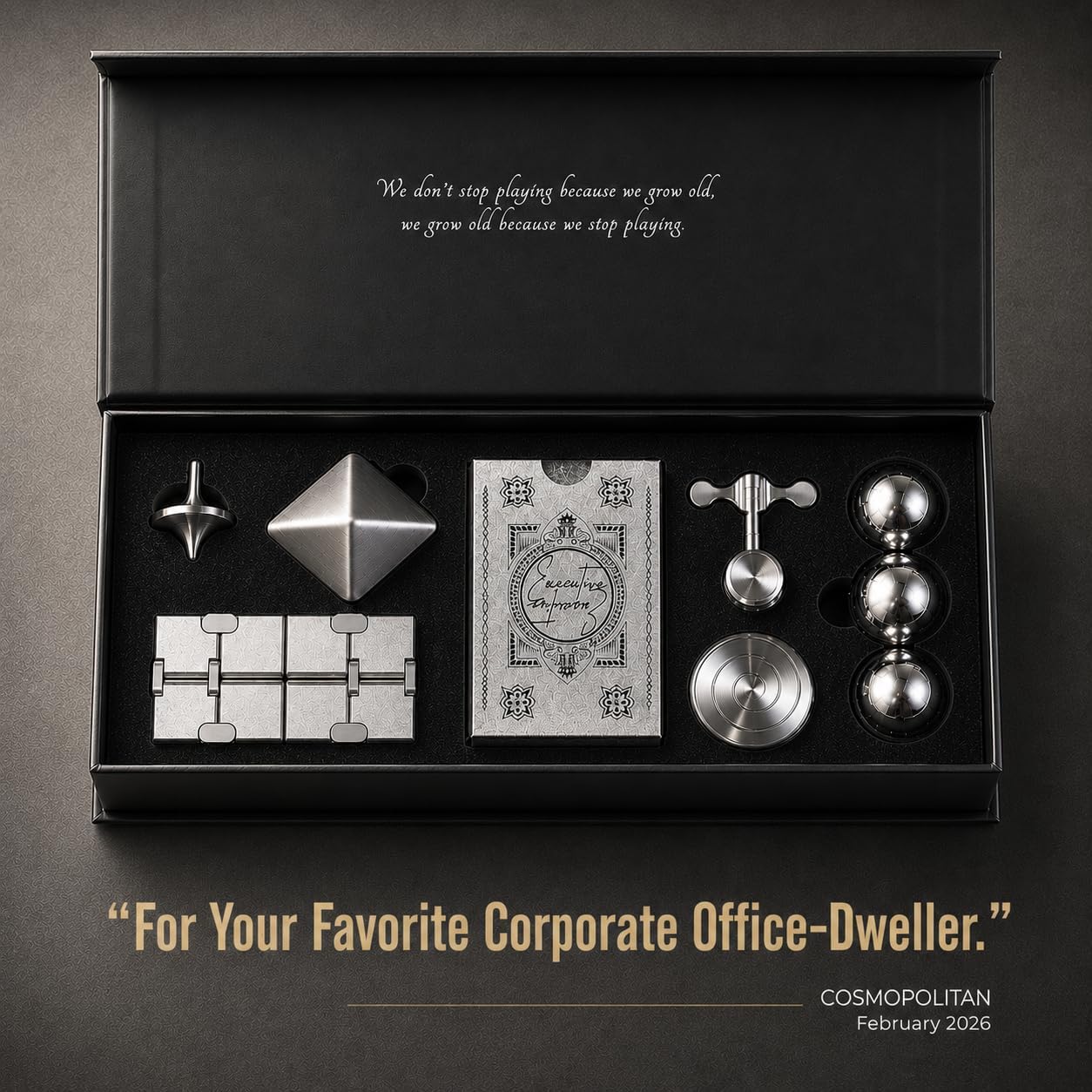 The Executive Fidget Set™ – Luxury Metal Desk Toys for Adults with ADHD & Anxiety | Premium Stress Relief & Executive Office Gift - Image 2