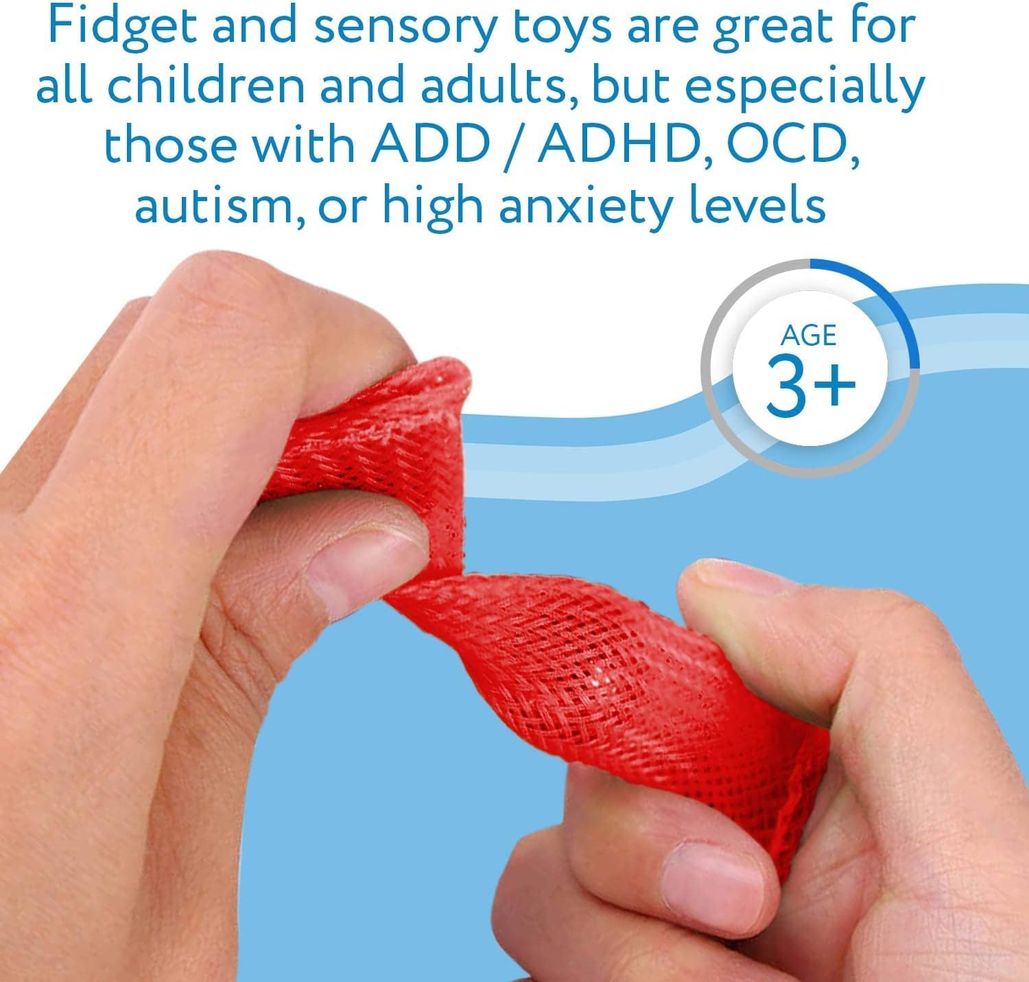Impresa Marble Mesh Fidget Toys - Pack of 8, Ages 3+ - Stress Relief & Sensory Toys - Classroom Fidgets for Kids & Adults - Image 3
