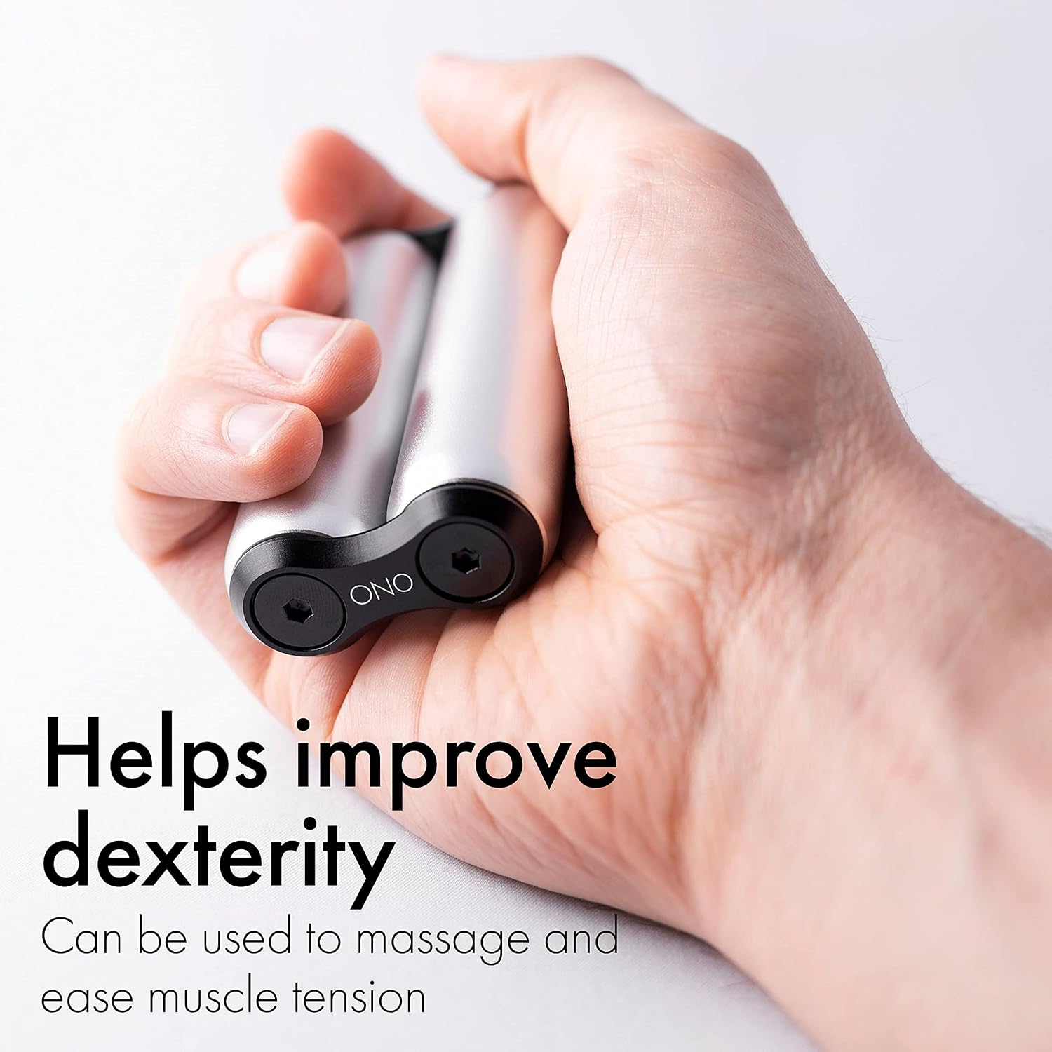 ONO Roller - Handheld Fidget Toy for Adults | Help Relieve Stress, Anxiety, Tension | Promotes Focus, Clarity | Compact, Portable Design (Grey, Full Size - Aluminum) - Image 8