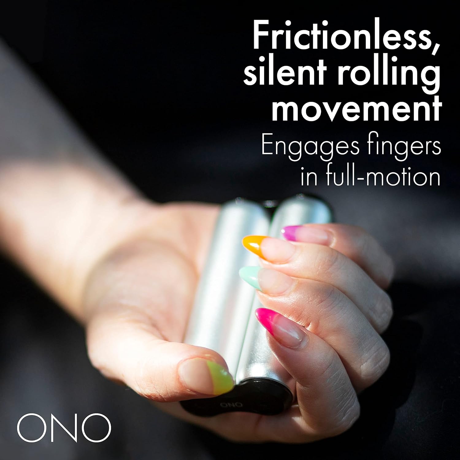 ONO Roller - Handheld Fidget Toy for Adults | Help Relieve Stress, Anxiety, Tension | Promotes Focus, Clarity | Compact, Portable Design (Grey, Full Size - Aluminum) - Image 4
