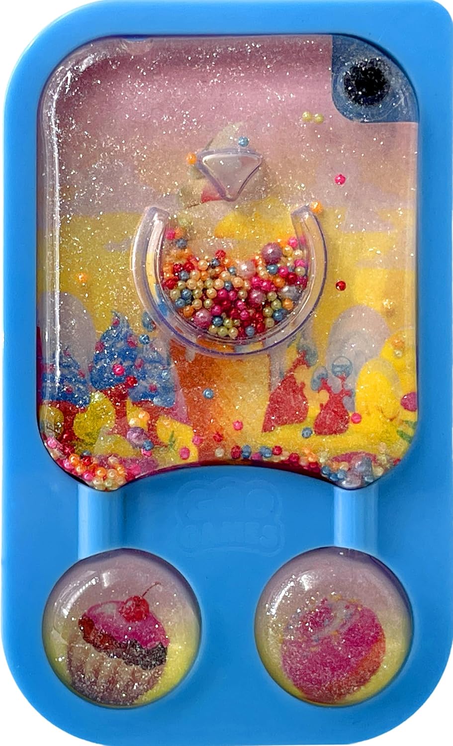 GooGames, Hand-Held Water Games with Floating Treasures, Sensory Fidget Game Adventures, Non-Toxic, No-Mess, Mesmerizing Glitter Fun, 3 Game Cards Included, Refillable, Perfect Travel Toy! (Candies) - Image 9