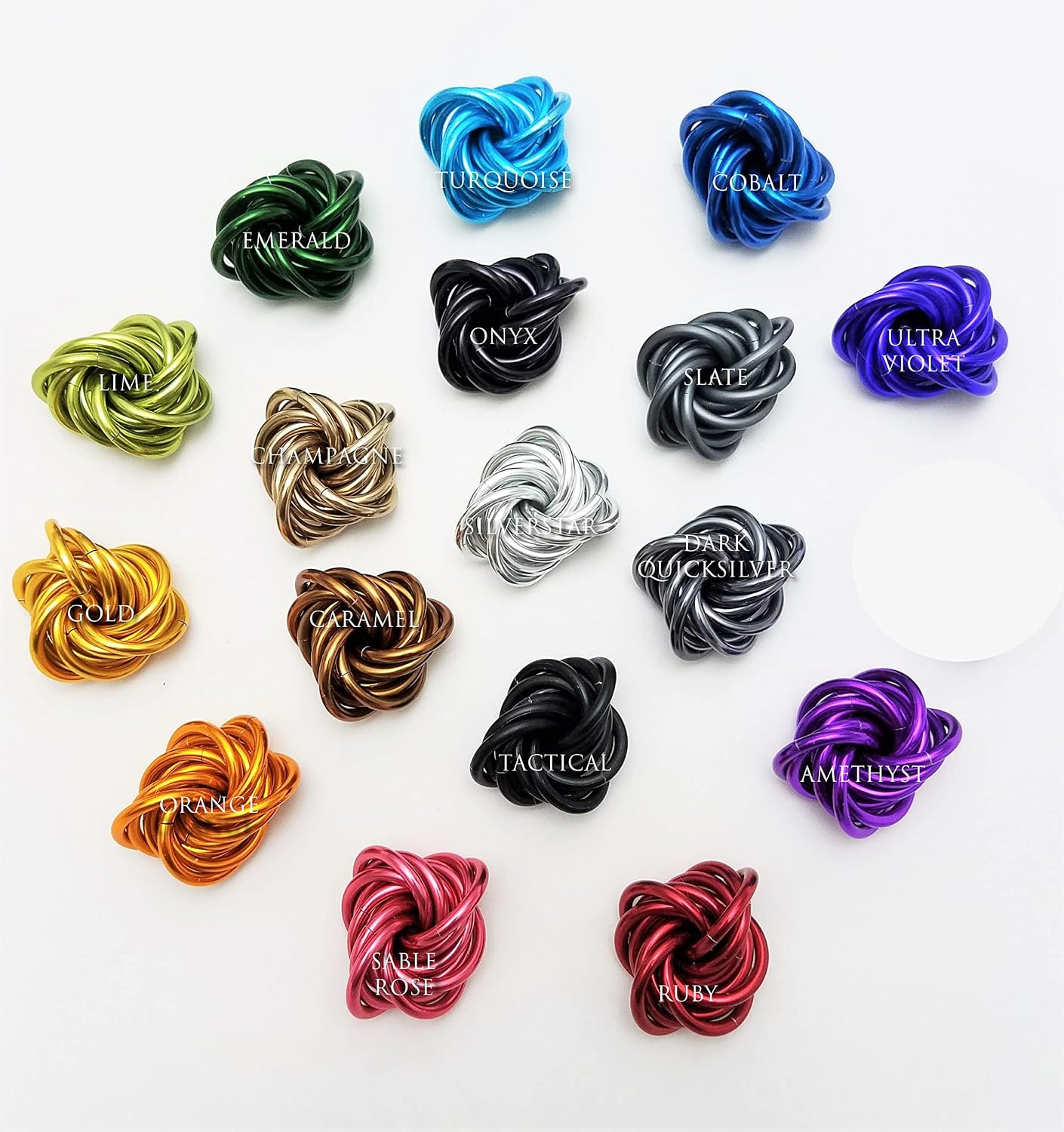 Mobii Custom Color Mix: Fidget Ball Stress Mobius Toy Restless Hand Anxiety Desk or Office (Small, Full) - Image 2