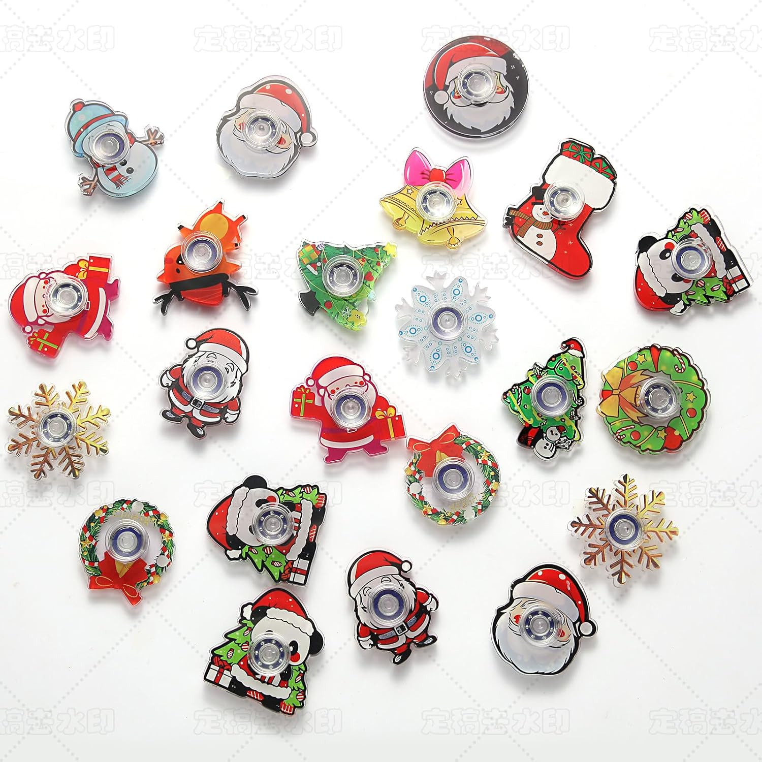 24PCS Christmas Fidget Spinner Toys,Party Favors Birthday Gifts Goodie ,Autism Sensory Toys for Boys Girls Stress Relief,Treasure Box Toy for Classroom Prizes Supplies (Christmas)