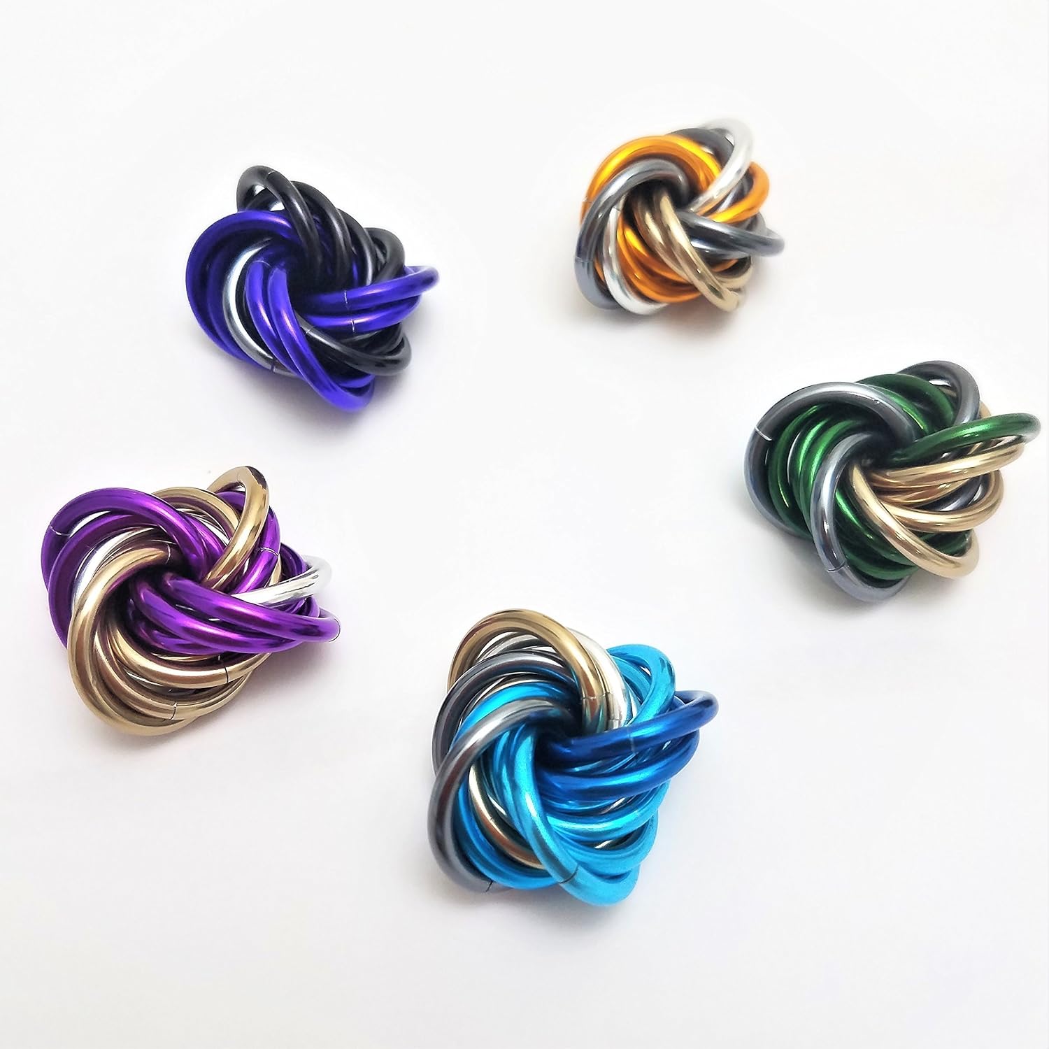 Mobii Custom Color Mix: Fidget Ball Stress Mobius Toy Restless Hand Anxiety Desk or Office (Small, Full) - Image 6